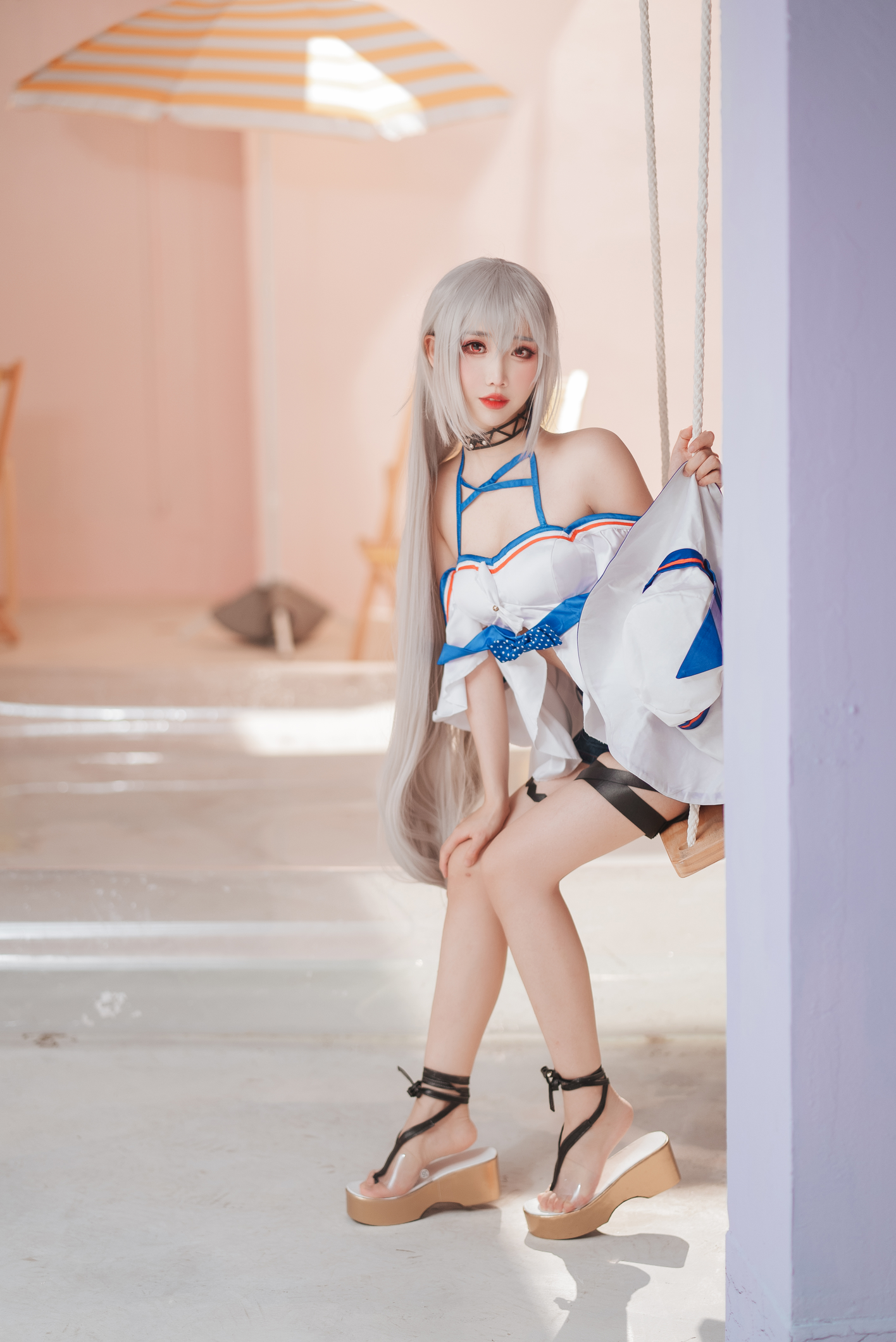 面饼仙儿 NO.128 斯卡蒂泳装 [18P／190MB]_第1集