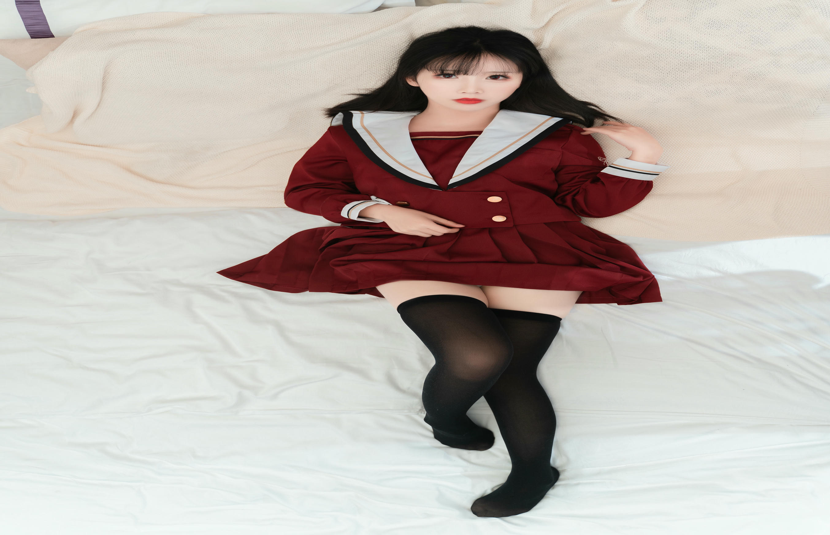 Coser面饼仙儿 NO.082 红色JK [16P-128MB]_第1集