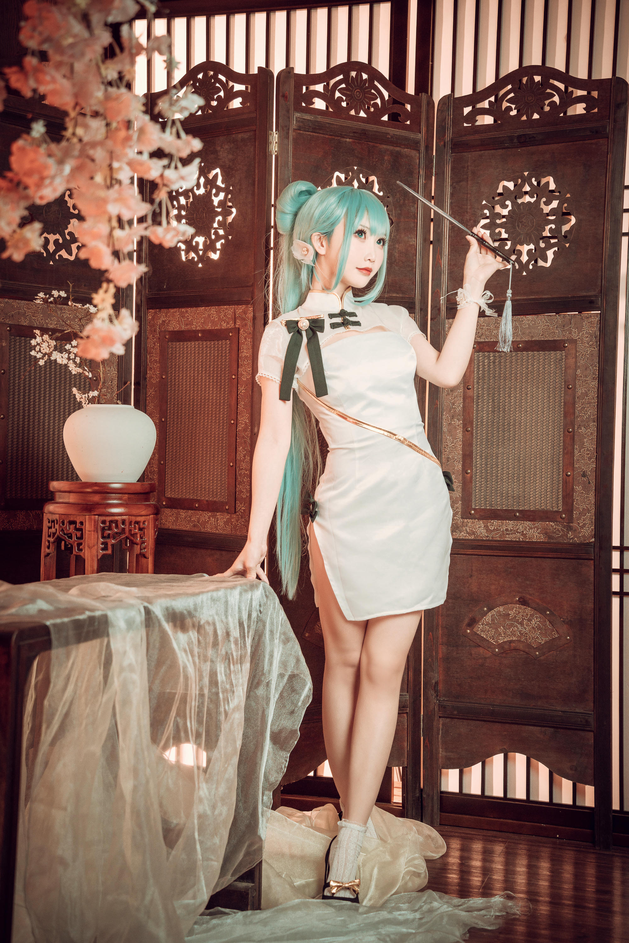Coser面饼仙儿 NO.096 初音旗袍 [28P-514MB]_第1集