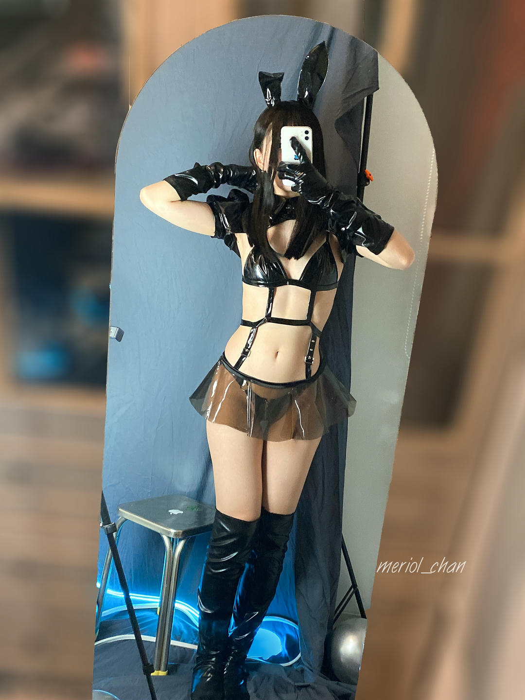 新加波网红美女-Meriol Chan NO.013 black bunny[63P 253MB]_第3集