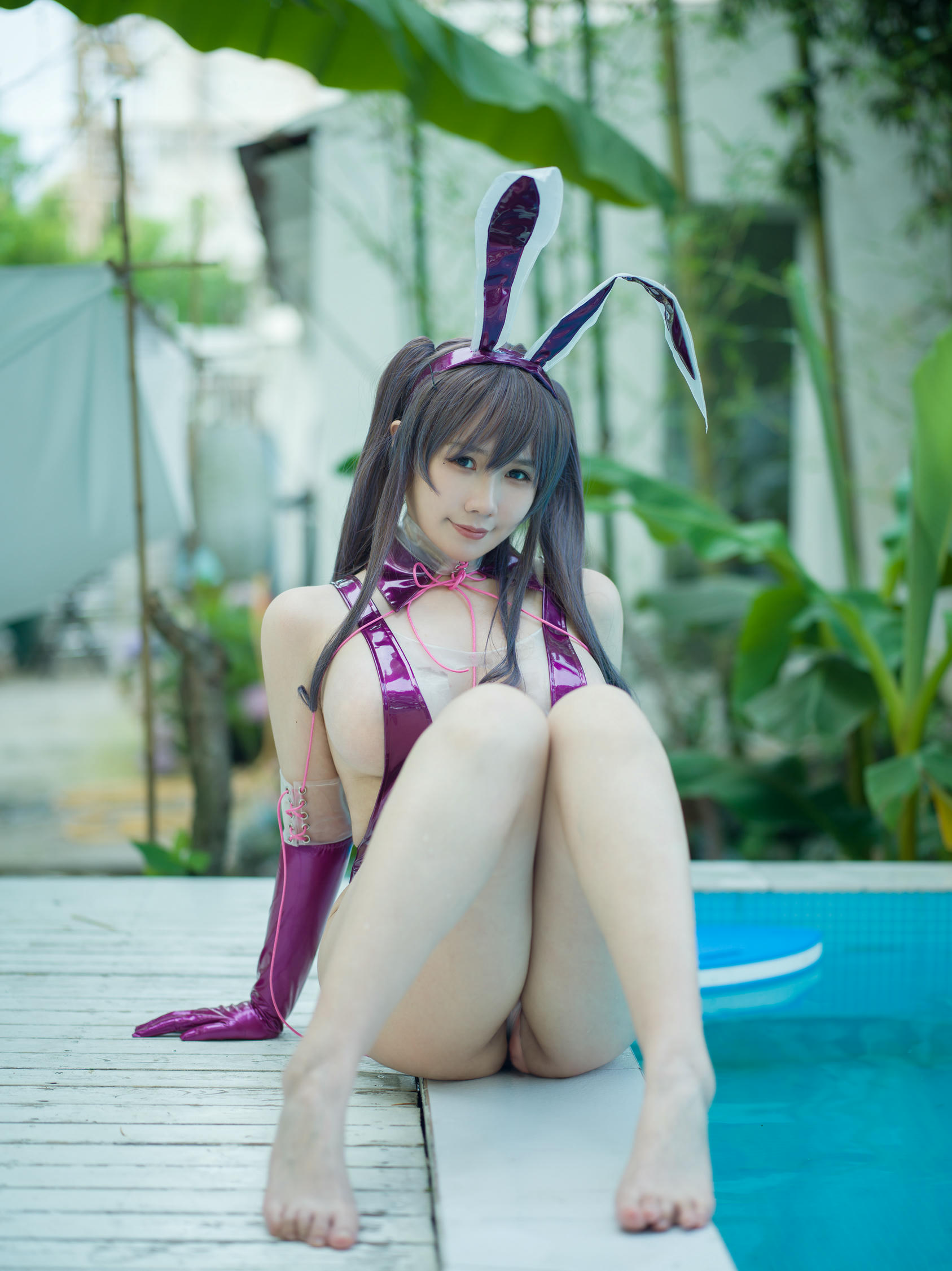 麻花酱 NO.036 粉紫合集 [80P3V-740MB]-紫色透明泳装-4500x_第1集