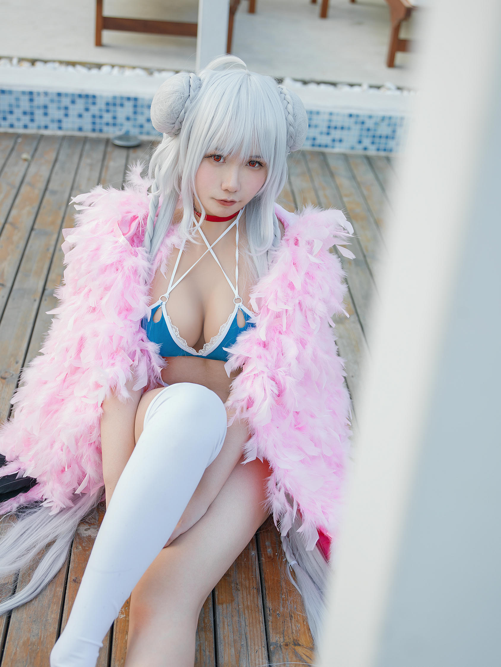 麻花酱 NO.092 可畏泳装+女仆[30P 306M]_第1集