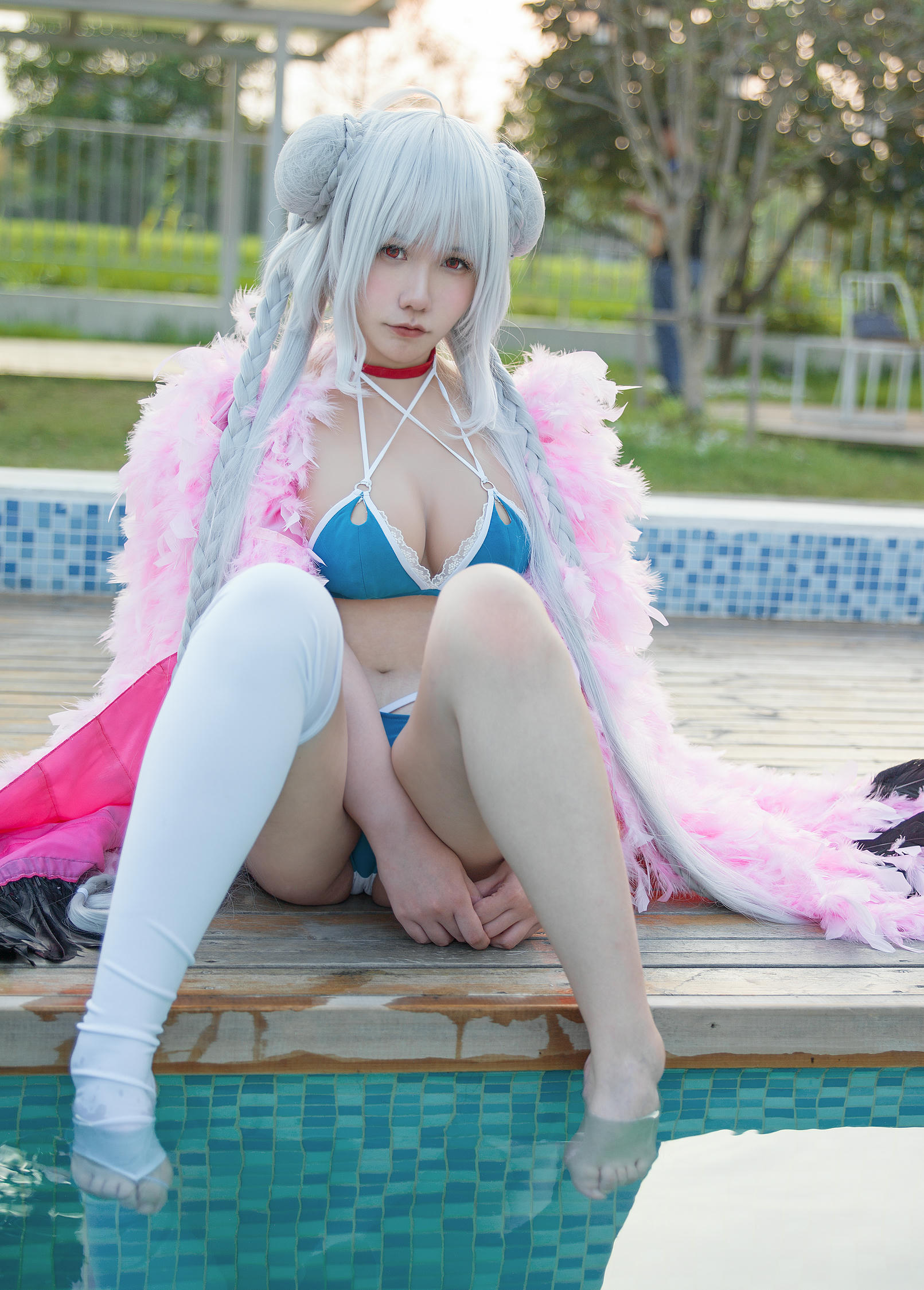 麻花酱 NO.092 可畏泳装+女仆[30P 306M]_第1集