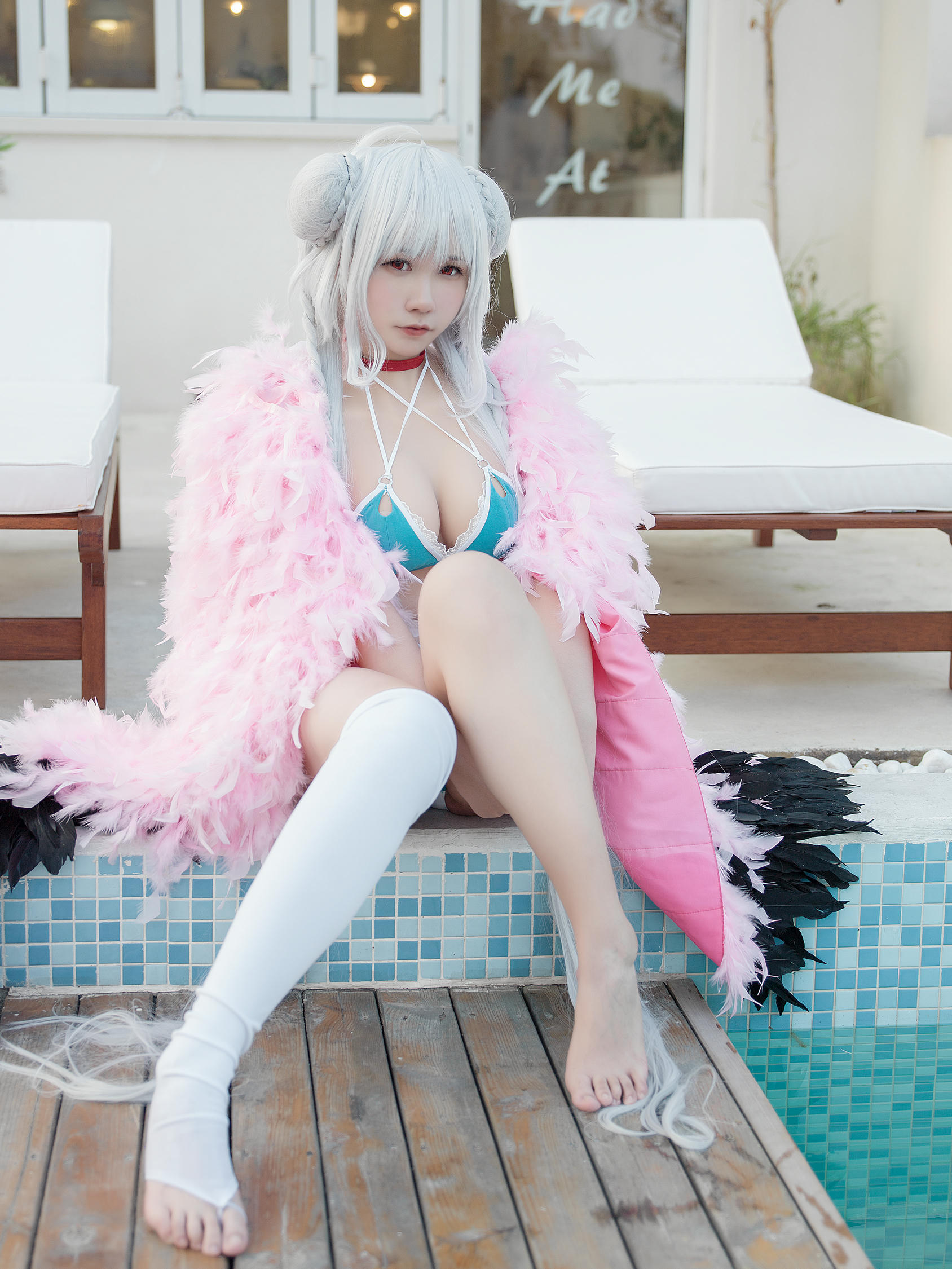 麻花酱 NO.092 可畏泳装+女仆[30P 306M]_第1集