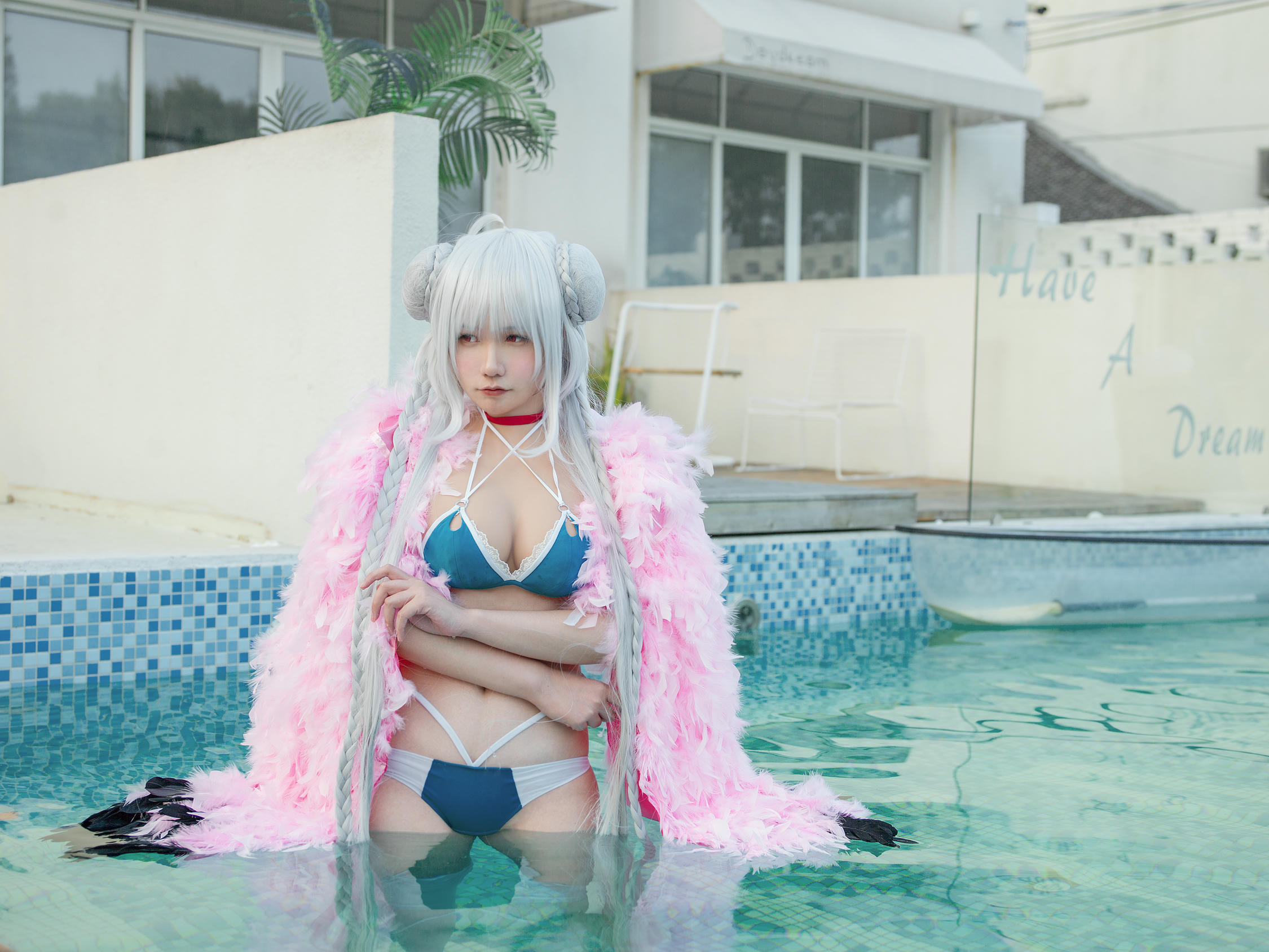 麻花酱 NO.092 可畏泳装+女仆[30P 306M]_第2集