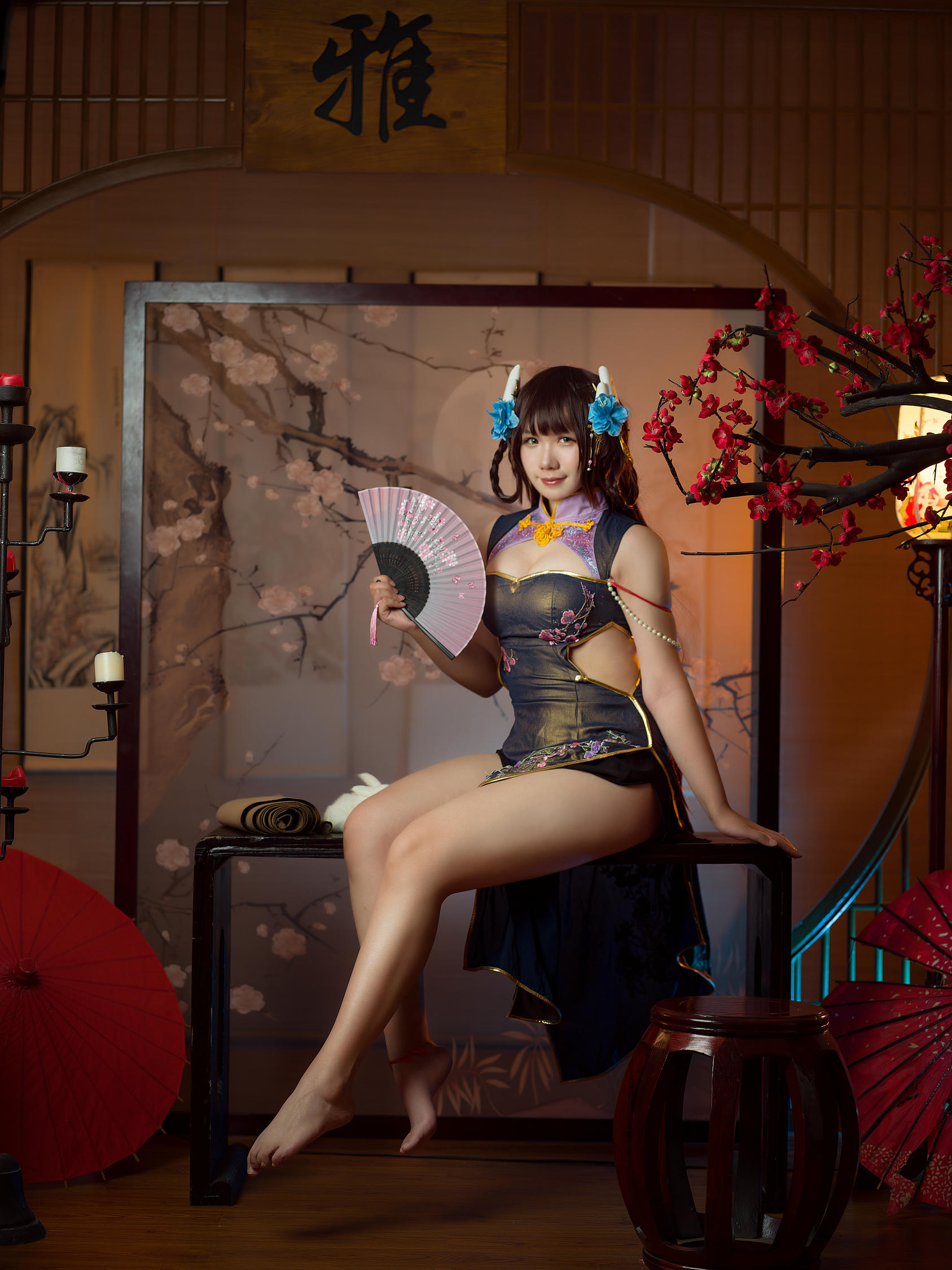 麻花酱 NO.095 比睿旗袍+泳装 [61P-446MB]-旗袍 [31P]_第2集