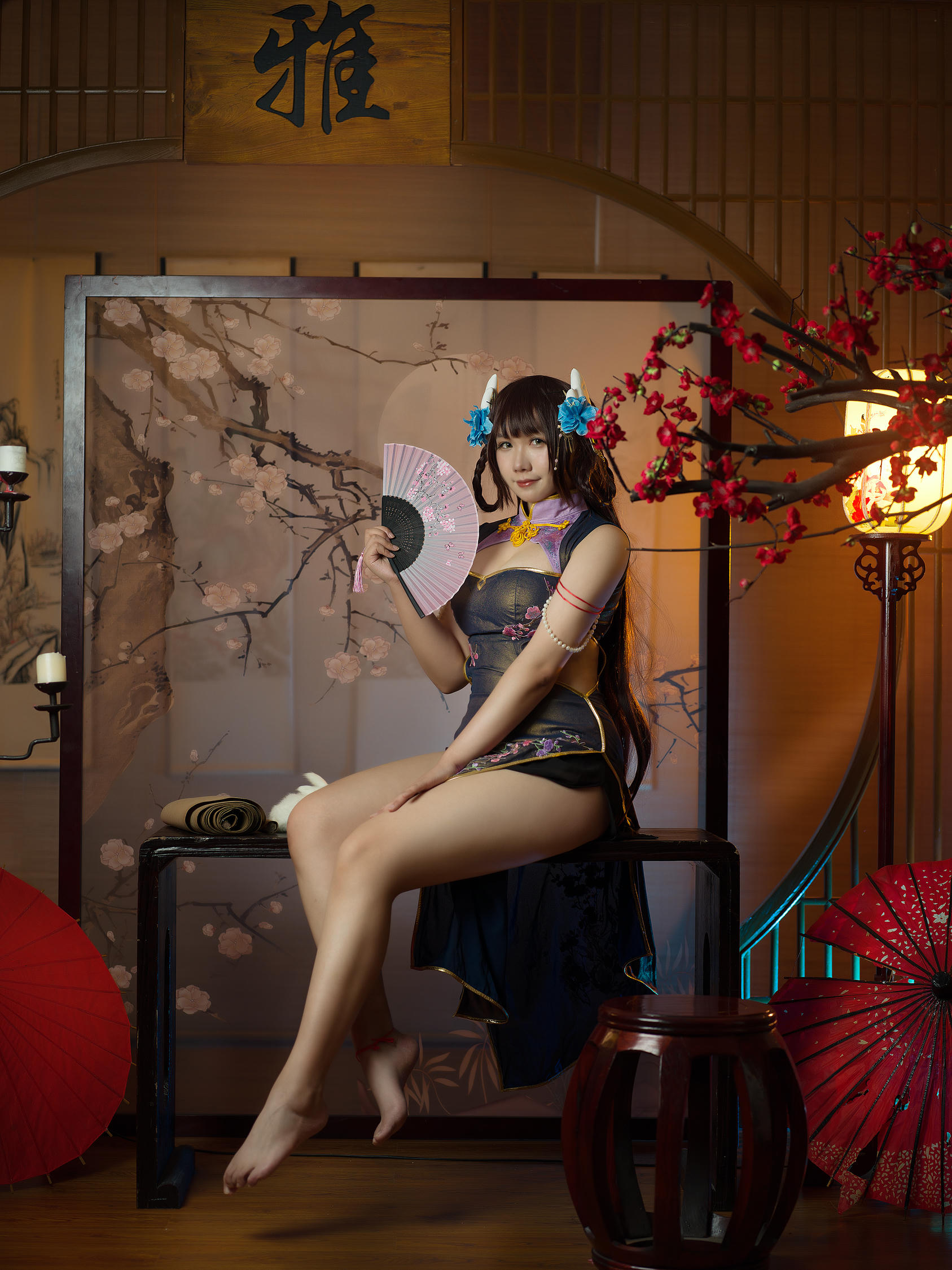 麻花酱 NO.095 比睿旗袍+泳装 [61P-446MB]-旗袍 [31P]_第1集