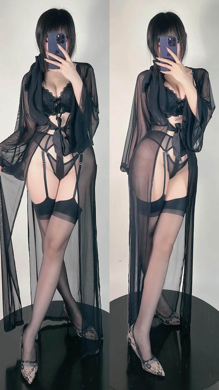 miko酱ww NO.068 23年06月订阅[211P-370.4M]-黑丝睡袍 [16P]_第1集