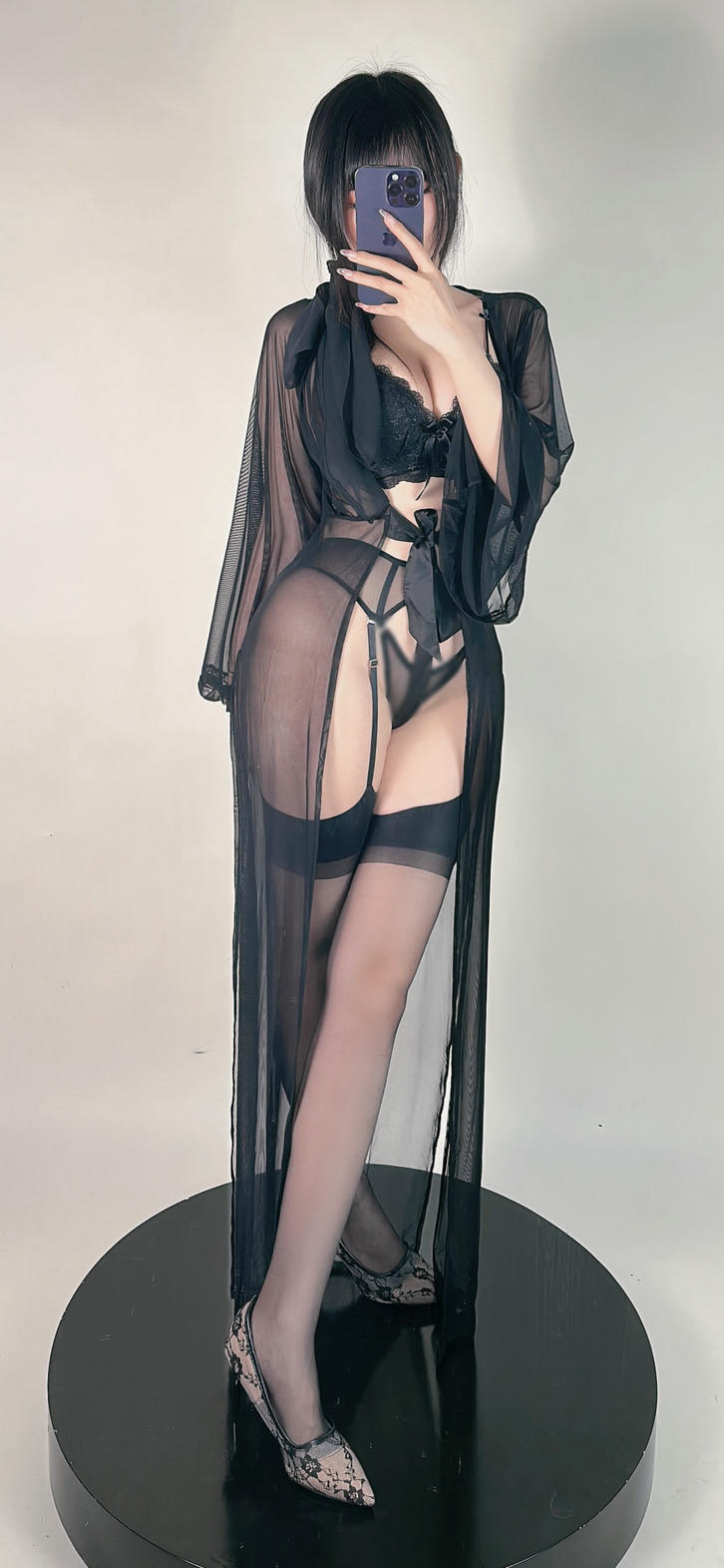 miko酱ww NO.068 23年06月订阅[211P-370.4M]-黑丝睡袍 [16P]_第1集