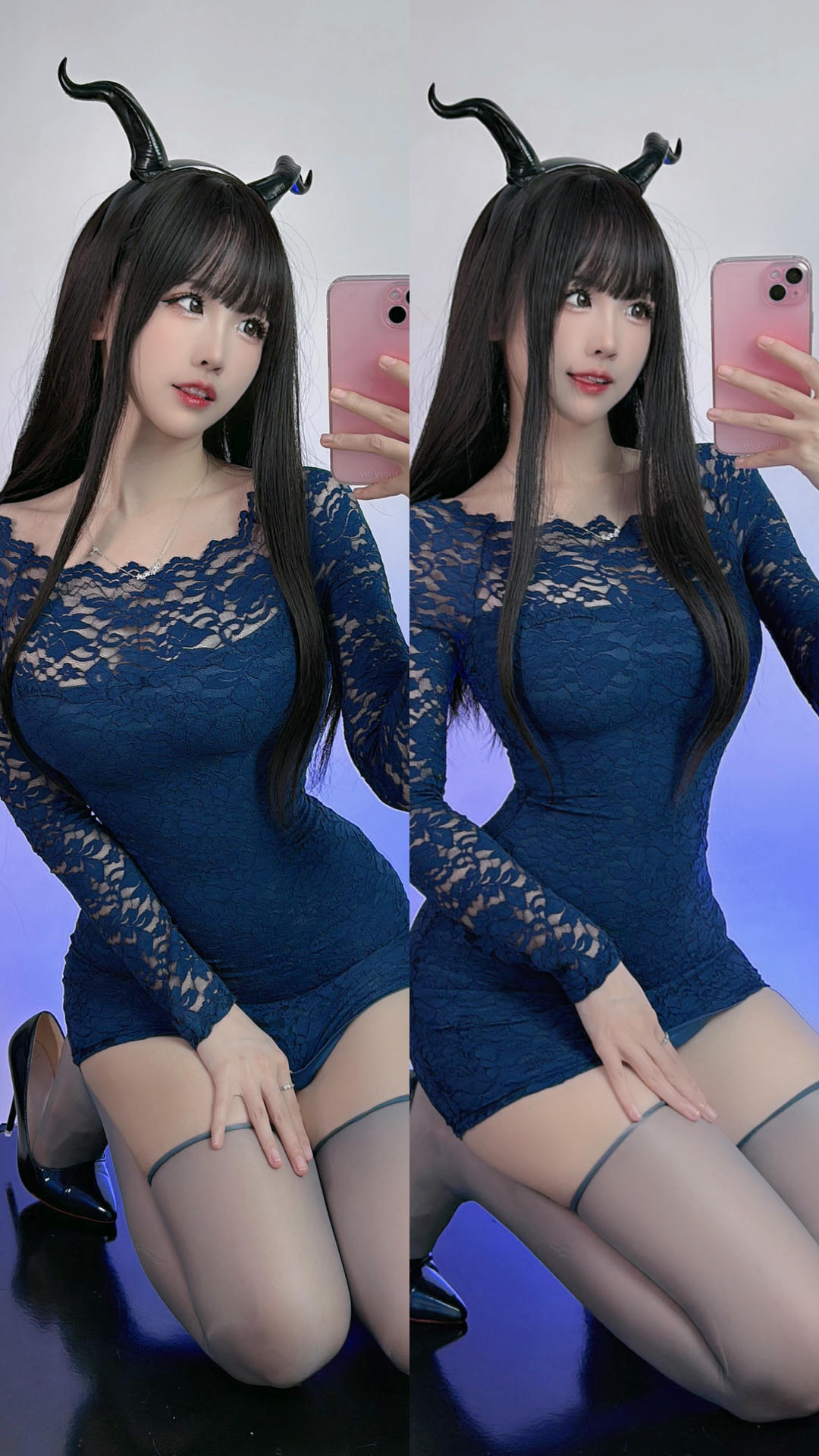 miko酱ww NO.074 23年11月订阅 148P [220.58 MB]-蓝色蕾丝裙 [12P]_第1集