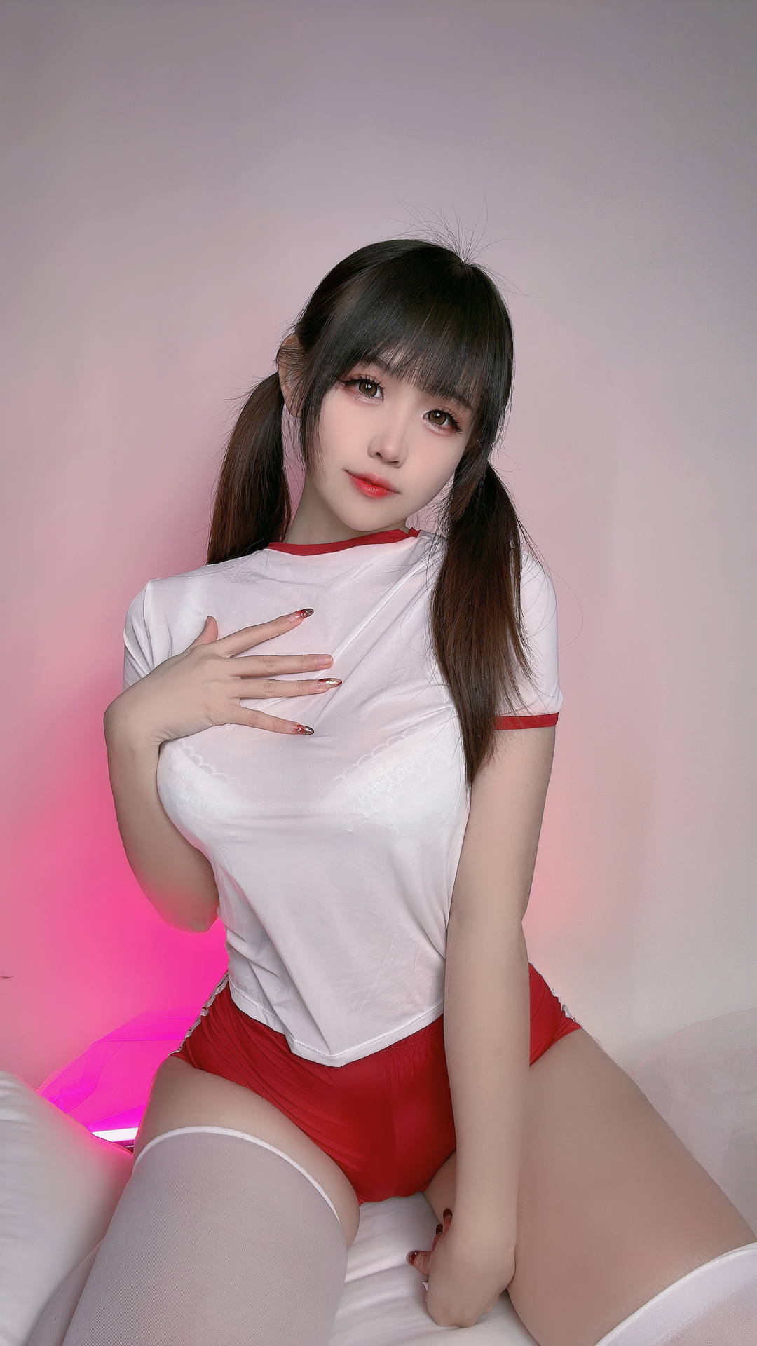 miko酱ww NO.083 2024年01月订阅 (16套)[142P-1.62G]-红色体操服 [9P]_第1集