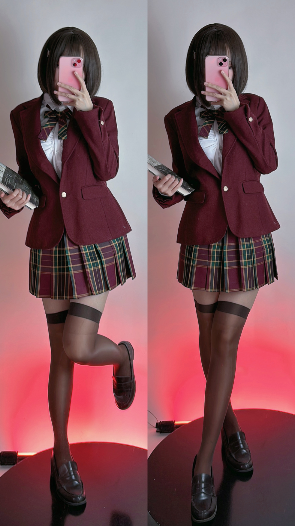 miko酱ww NO.037 2023年12月合集 [187P 1.43GB]-红色JK_第1集