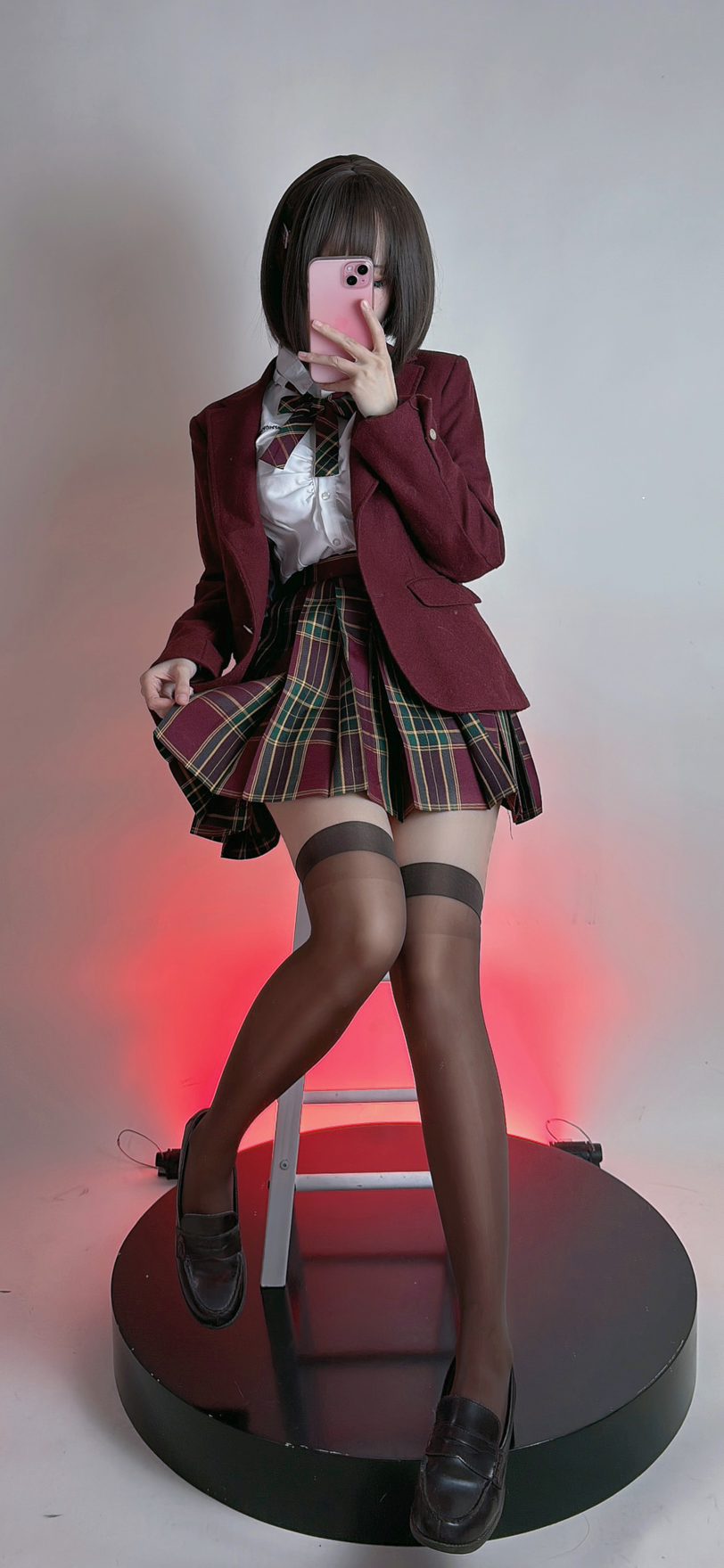 miko酱ww NO.037 2023年12月合集 [187P 1.43GB]-红色JK_第1集