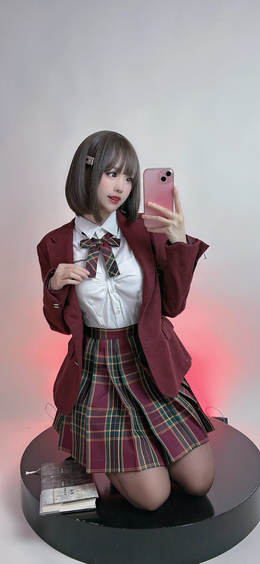 miko酱ww NO.037 2023年12月合集 [187P 1.43GB]-红色JK_第1集