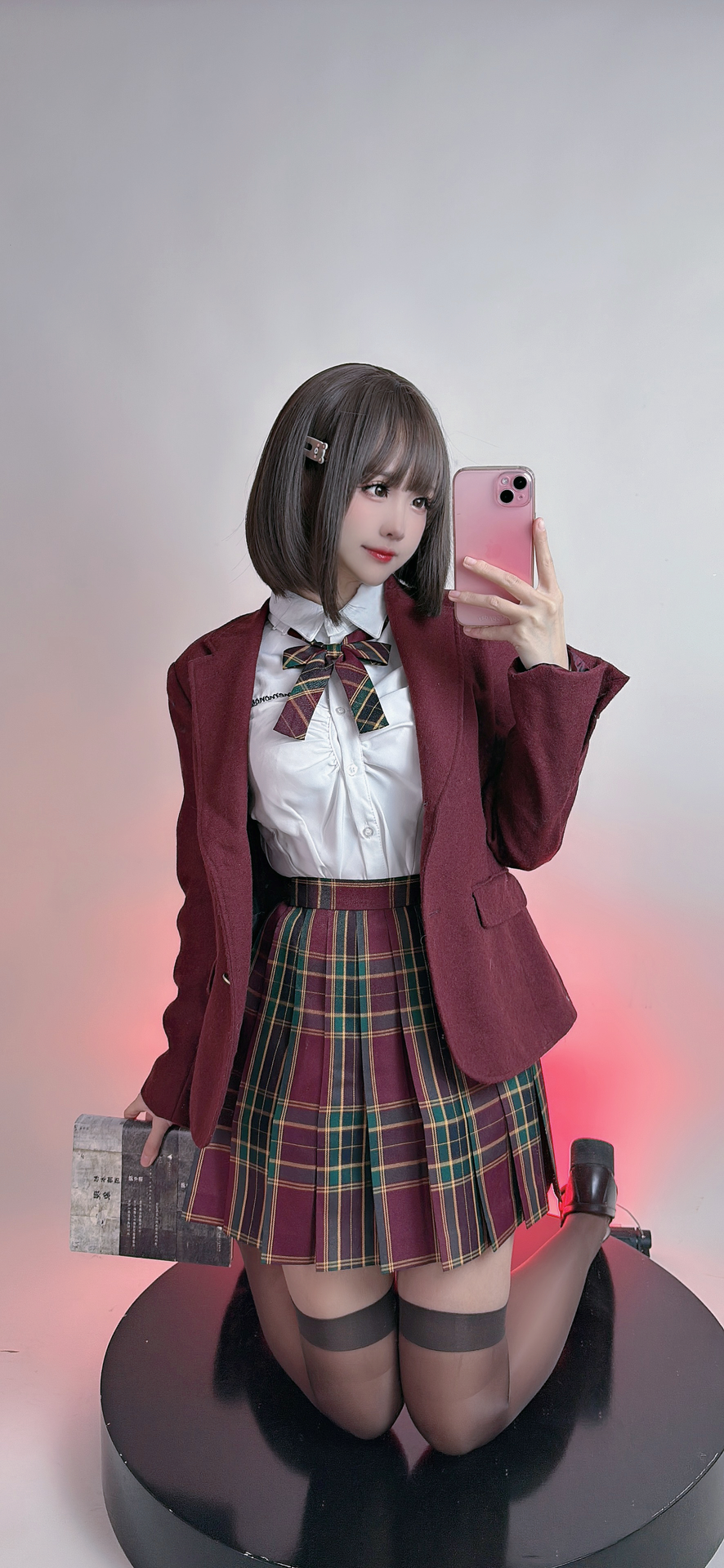 miko酱ww NO.037 2023年12月合集 [187P 1.43GB]-红色JK_第1集