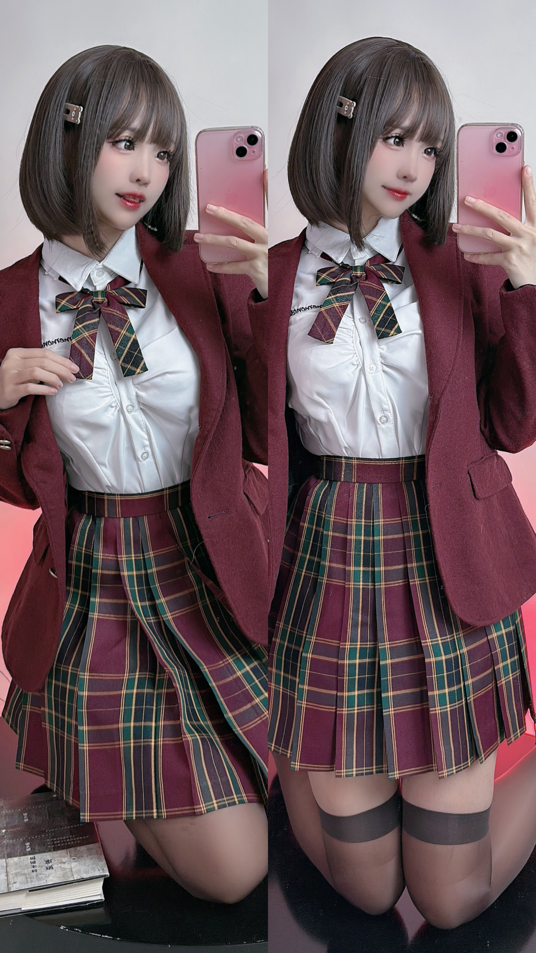 miko酱ww NO.037 2023年12月合集 [187P 1.43GB]-红色JK_第1集