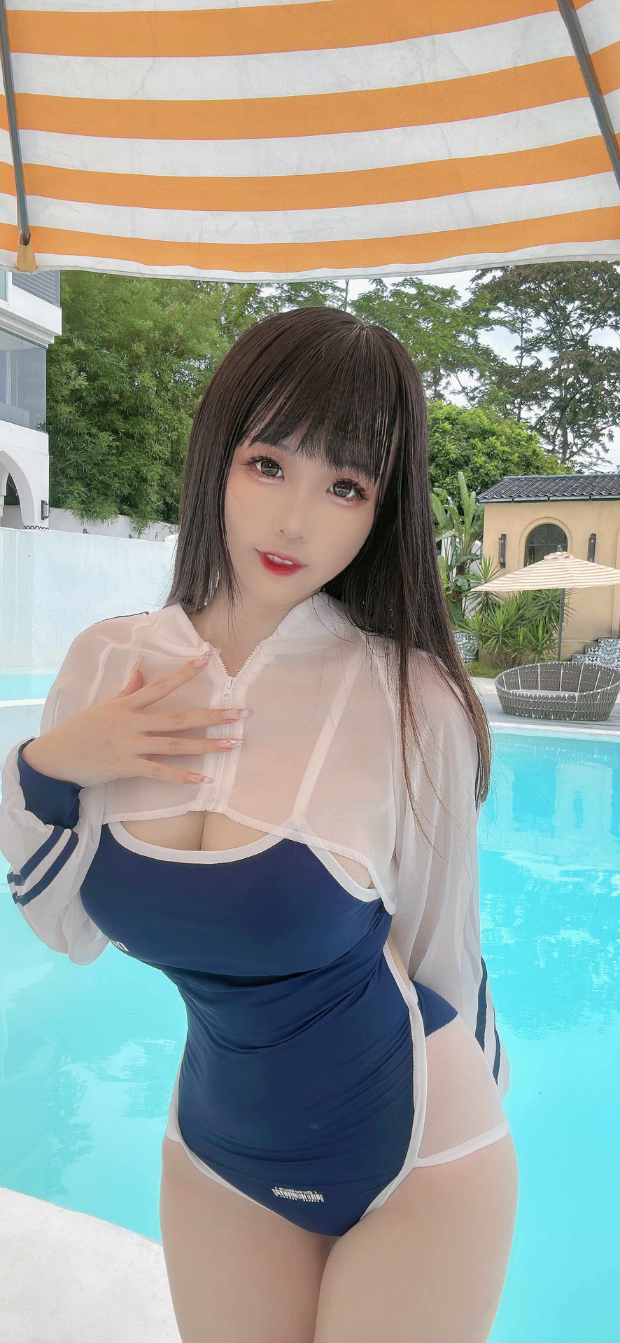 miko酱ww NO.052 2024年03月合集 [123P-2.63GB]-蓝色泳衣 [9P-201MB]_第1集