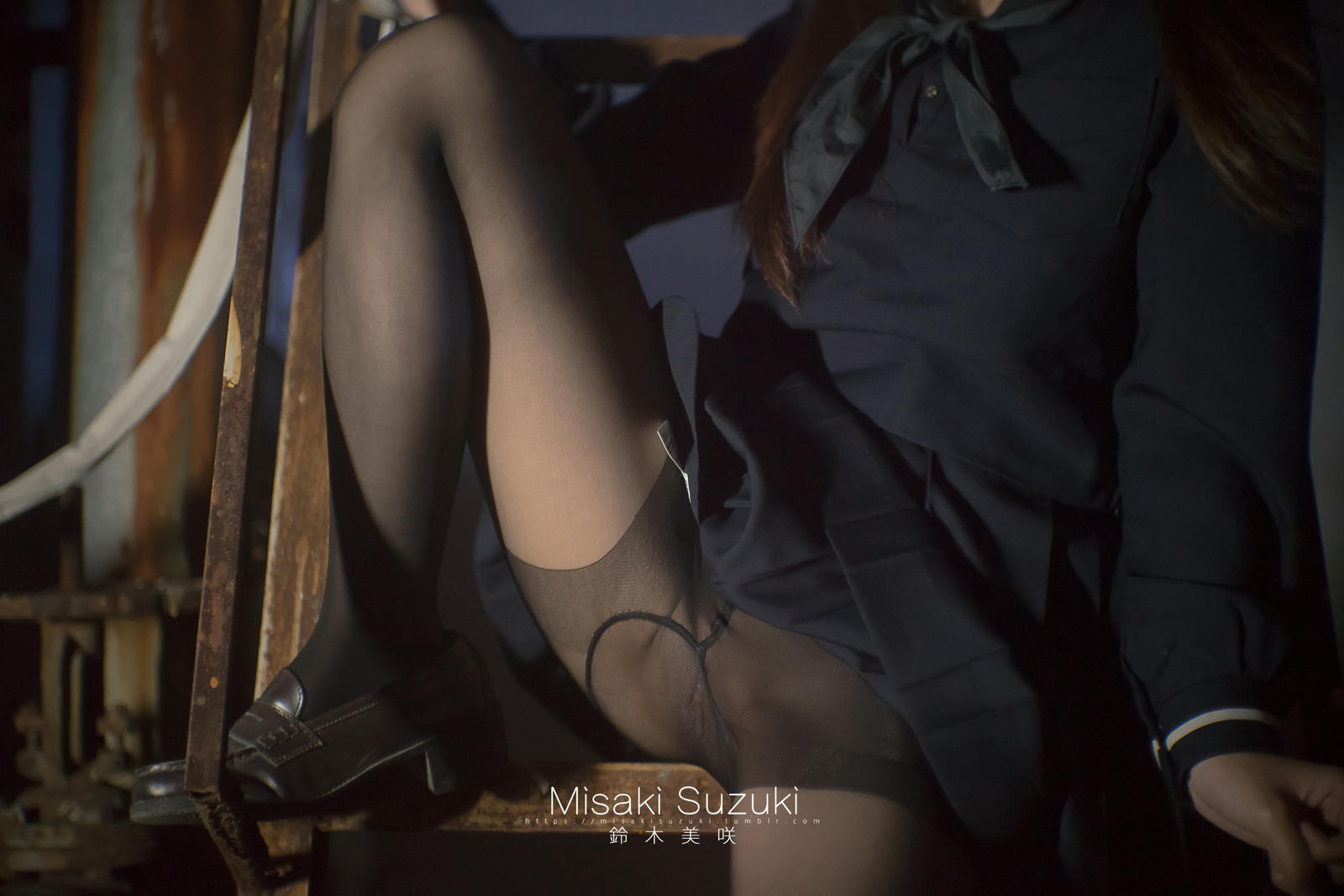 NO.169 铃木美咲(Misaki Suzuki) - 女子校生深夜援助交际（夜景天台黑丝连裤袜）52p_第2集