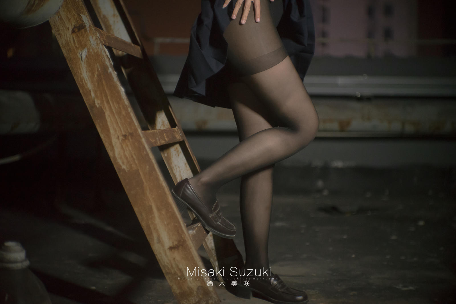 NO.169 铃木美咲(Misaki Suzuki) - 女子校生深夜援助交际（夜景天台黑丝连裤袜）52p_第2集