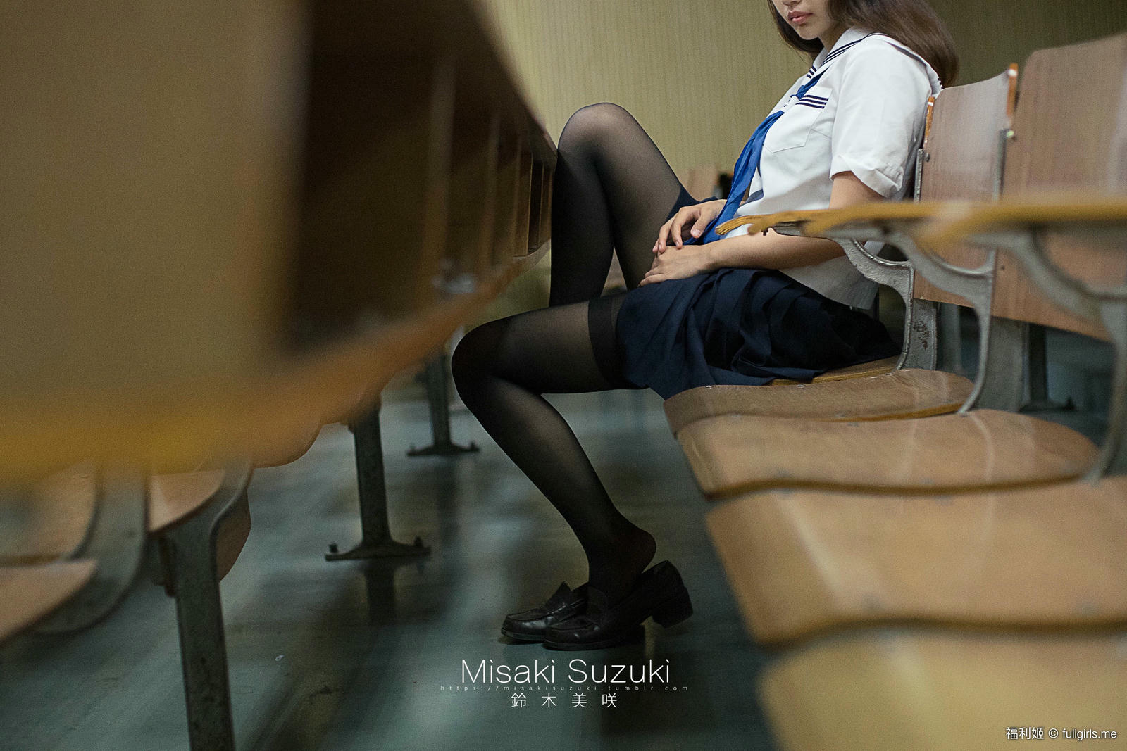 NO.189 铃木美咲(Misaki Suzuki) - 小恶魔般挑衅的美少女-诱惑！在教室里穿着超薄黑丝 23P+3V_第1集