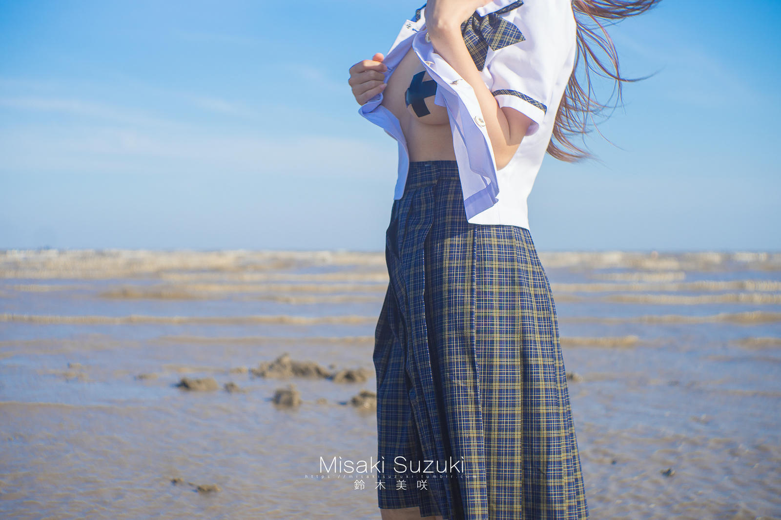 NO.193 铃木美咲(Misaki Suzuki) - 少女的界限-露出！绝对不能被发现 海滩 32P+4V_第1集