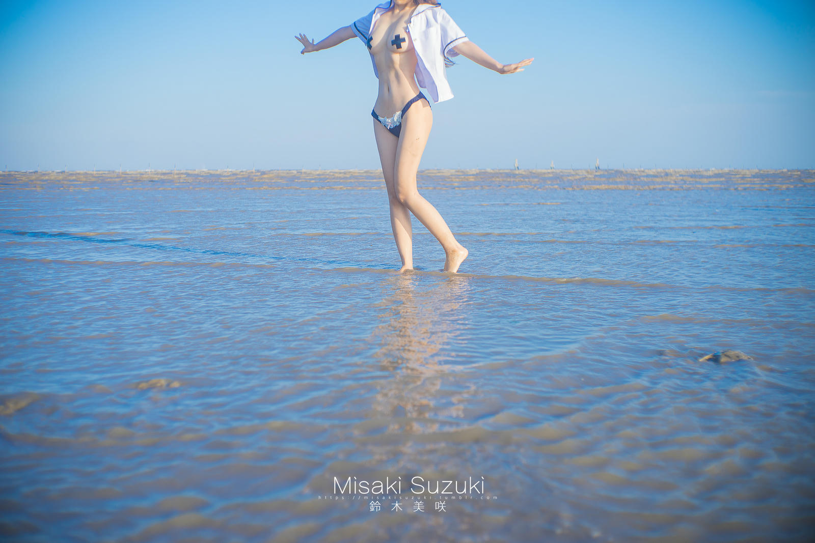 NO.193 铃木美咲(Misaki Suzuki) - 少女的界限-露出！绝对不能被发现 海滩 32P+4V_第1集