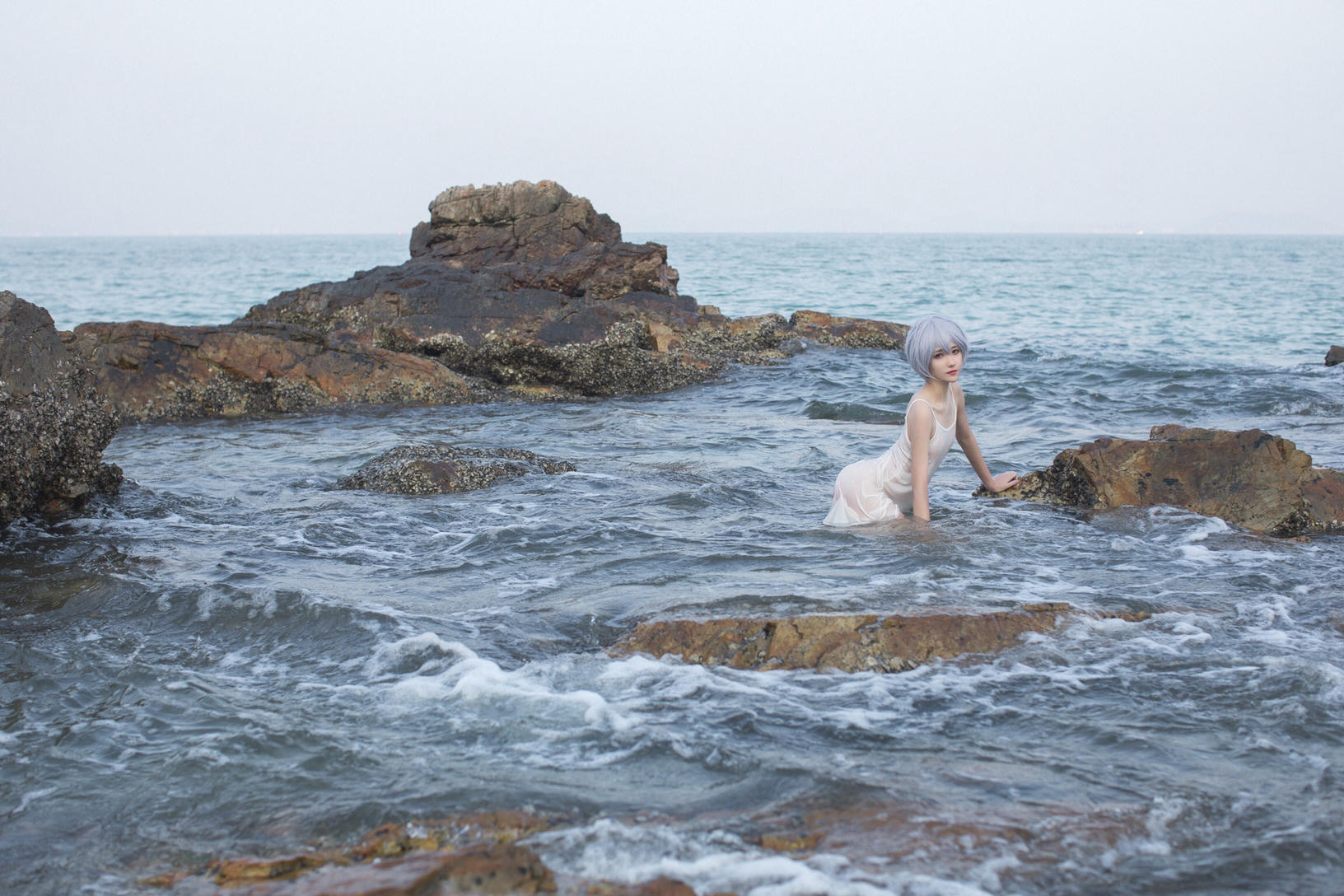 南桃Momoko NO.002 绫波丽白裙 [25P-155MB]_第1集