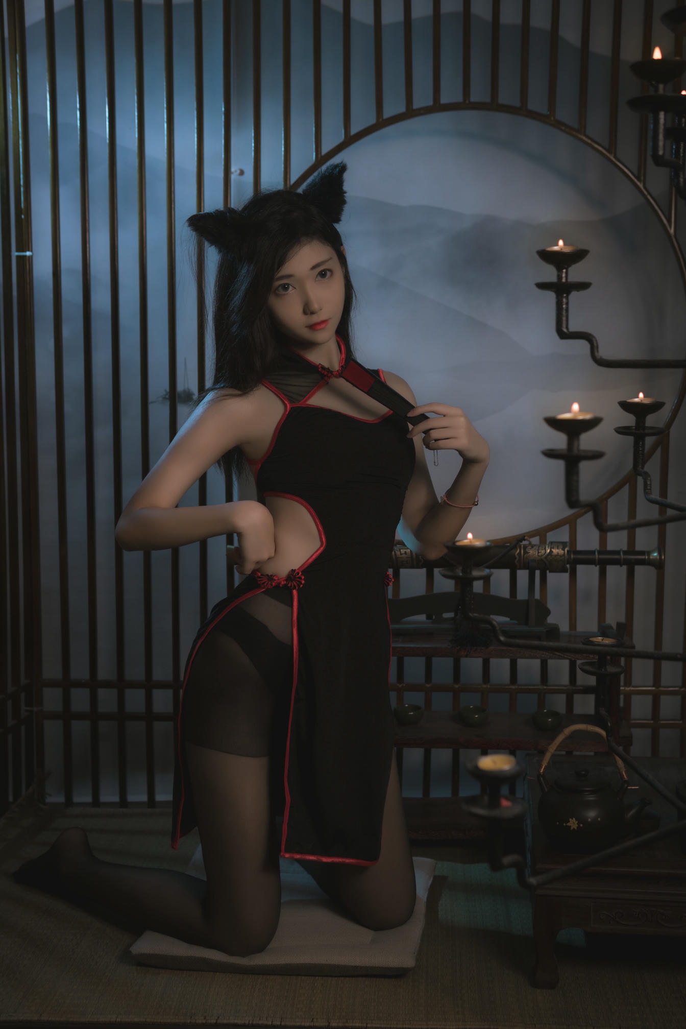 南桃Momoko NO.022 黑旗袍，福利向 [25P-33MB]_第1集