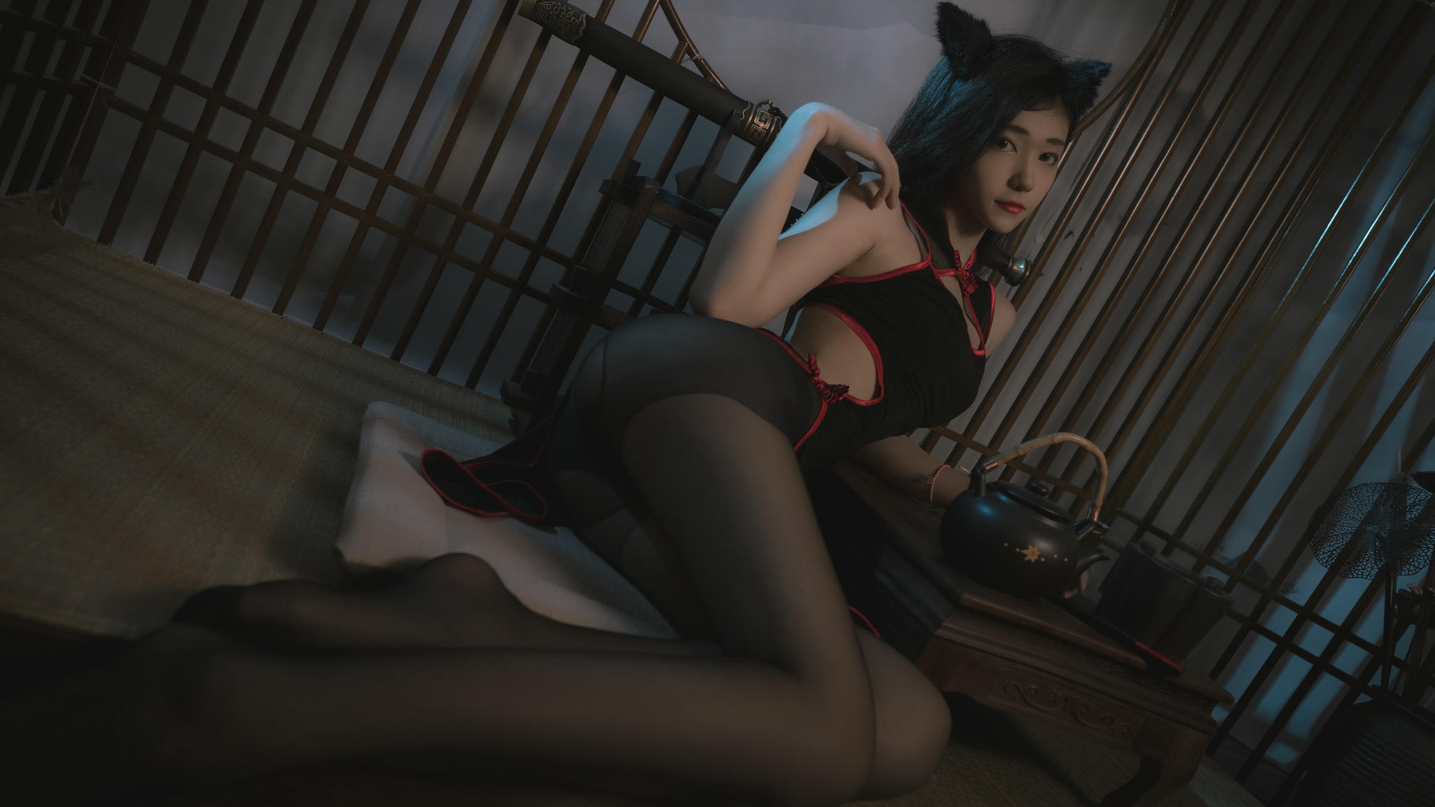 南桃Momoko NO.022 黑旗袍，福利向 [25P-33MB]_第1集