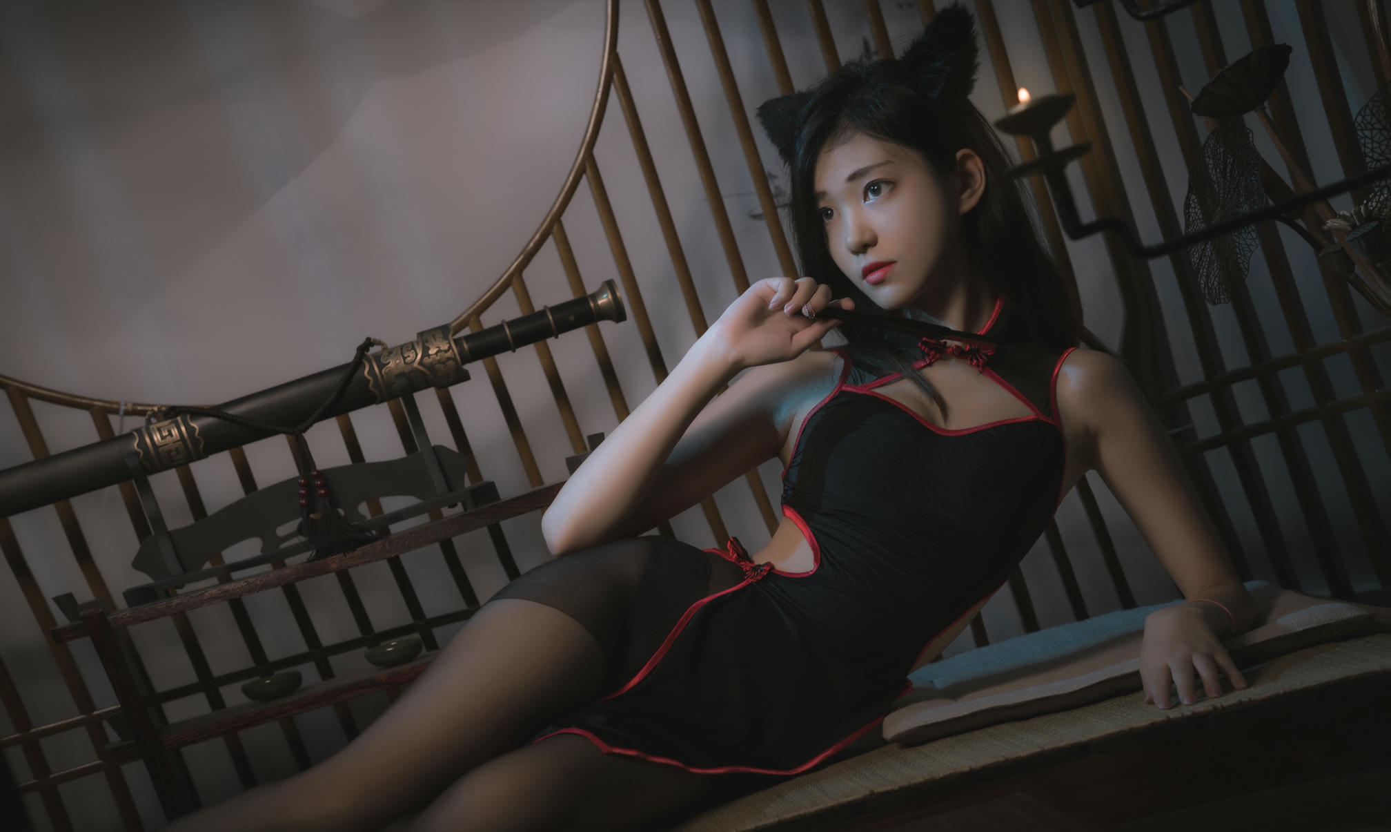 南桃Momoko NO.022 黑旗袍，福利向 [25P-33MB]_第1集