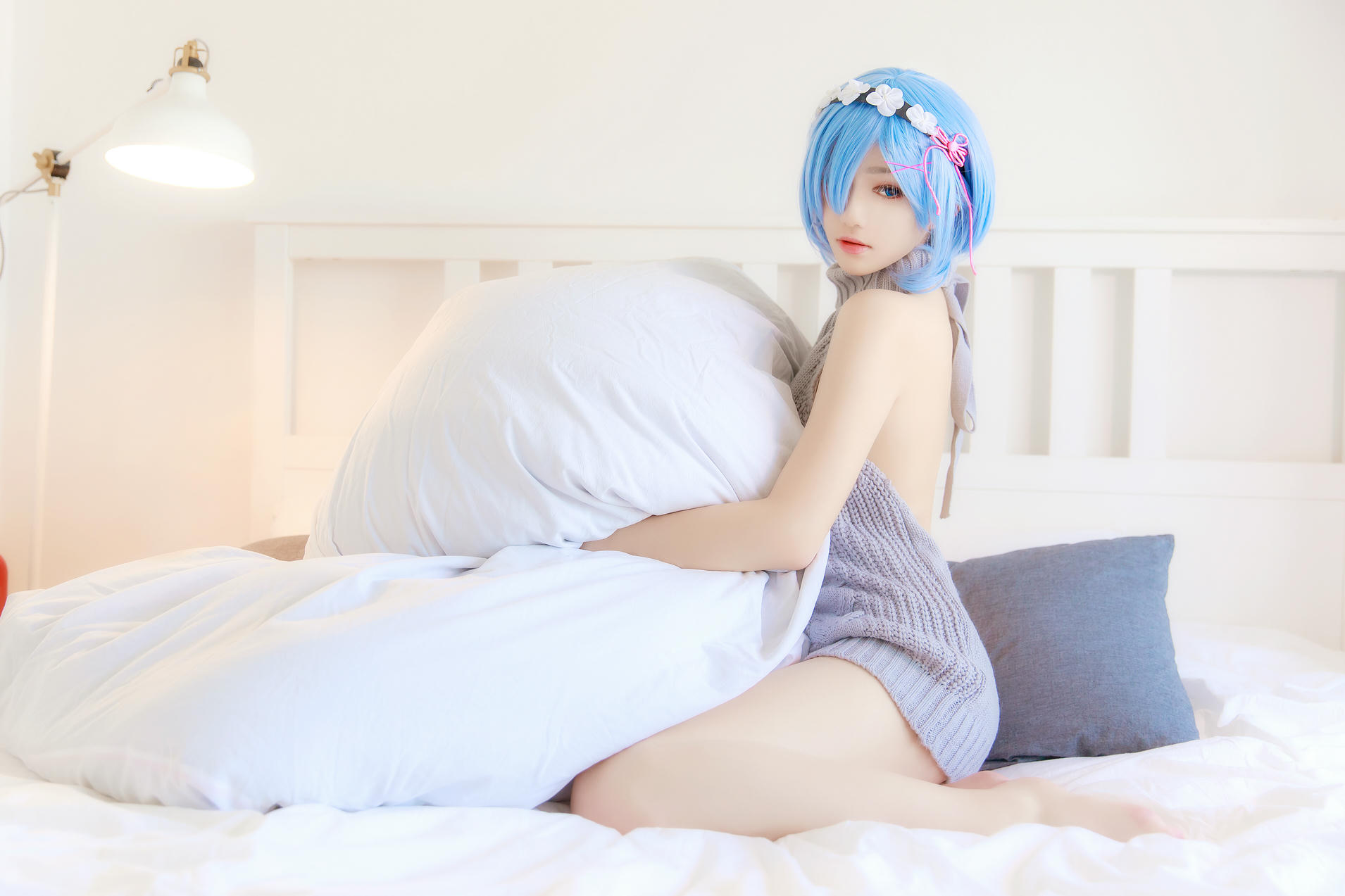 南桃Momoko NO.027 蕾姆露背毛衣 [12P-94MB]_第1集