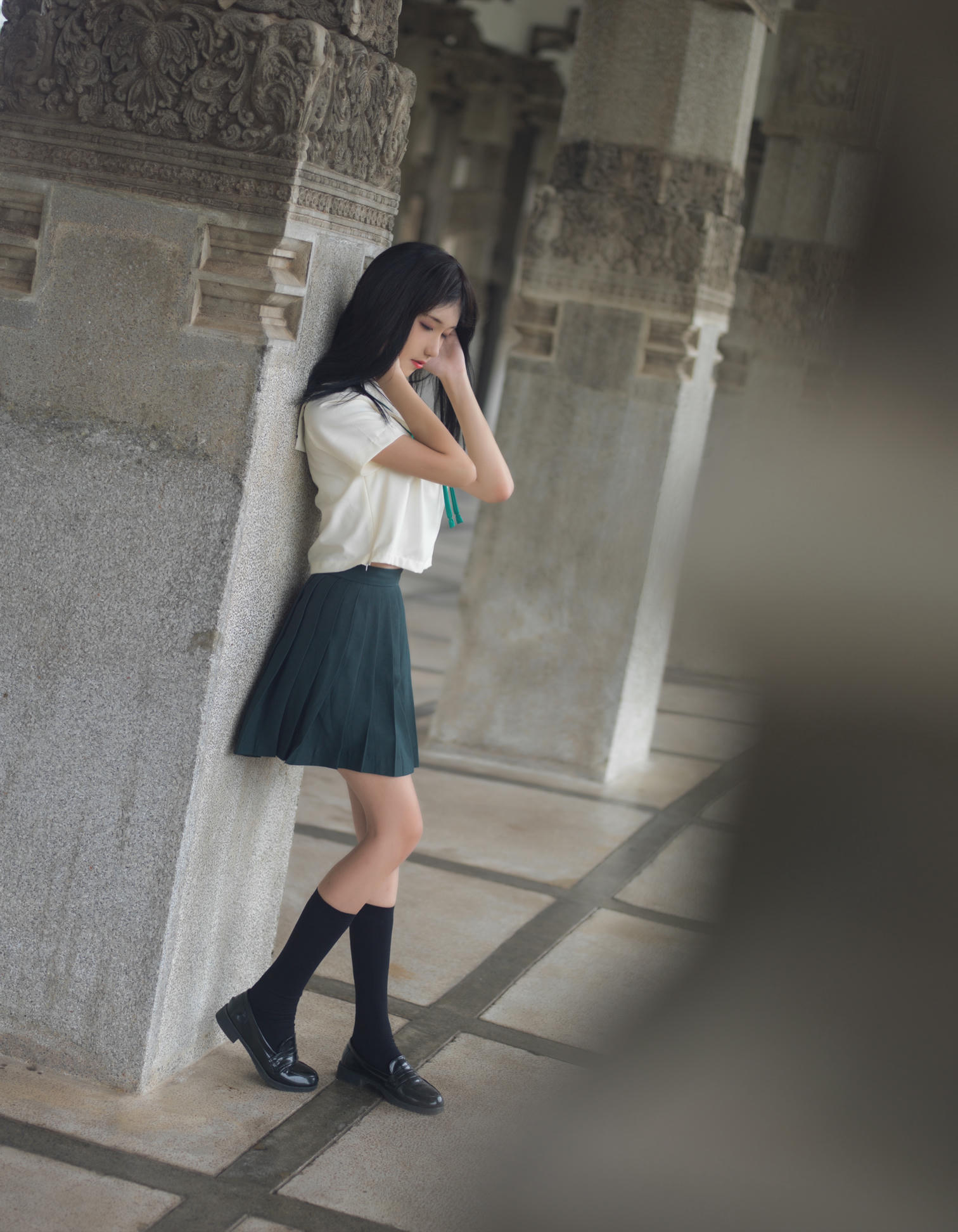 南桃Momoko NO.057 绿jk [14P-27MB]_第1集