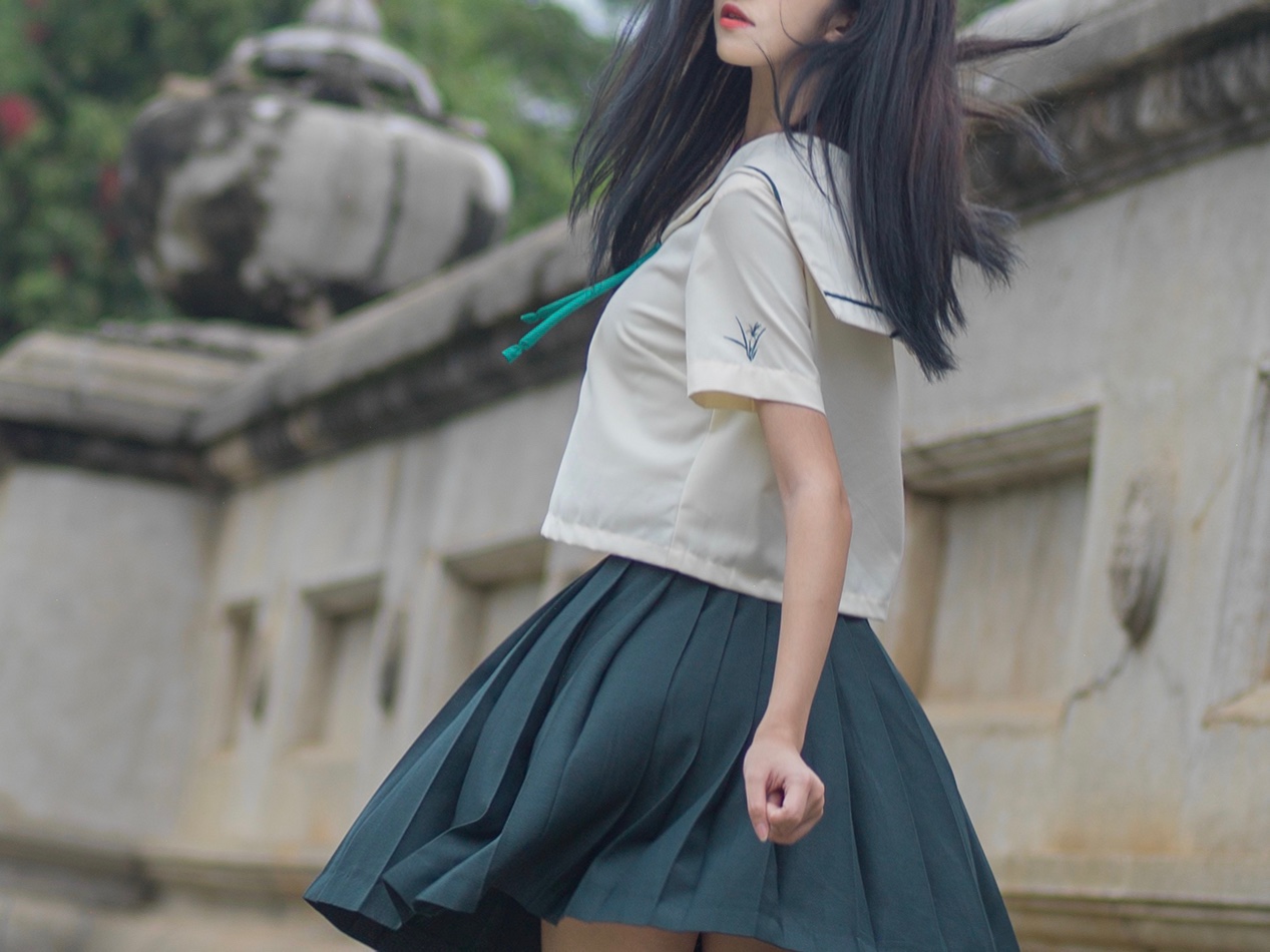 南桃Momoko NO.057 绿jk [14P-27MB]_第1集