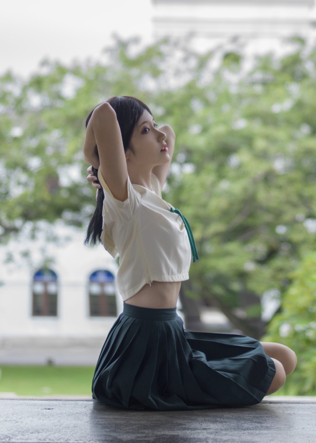 南桃Momoko NO.057 绿jk [14P-27MB]_第1集