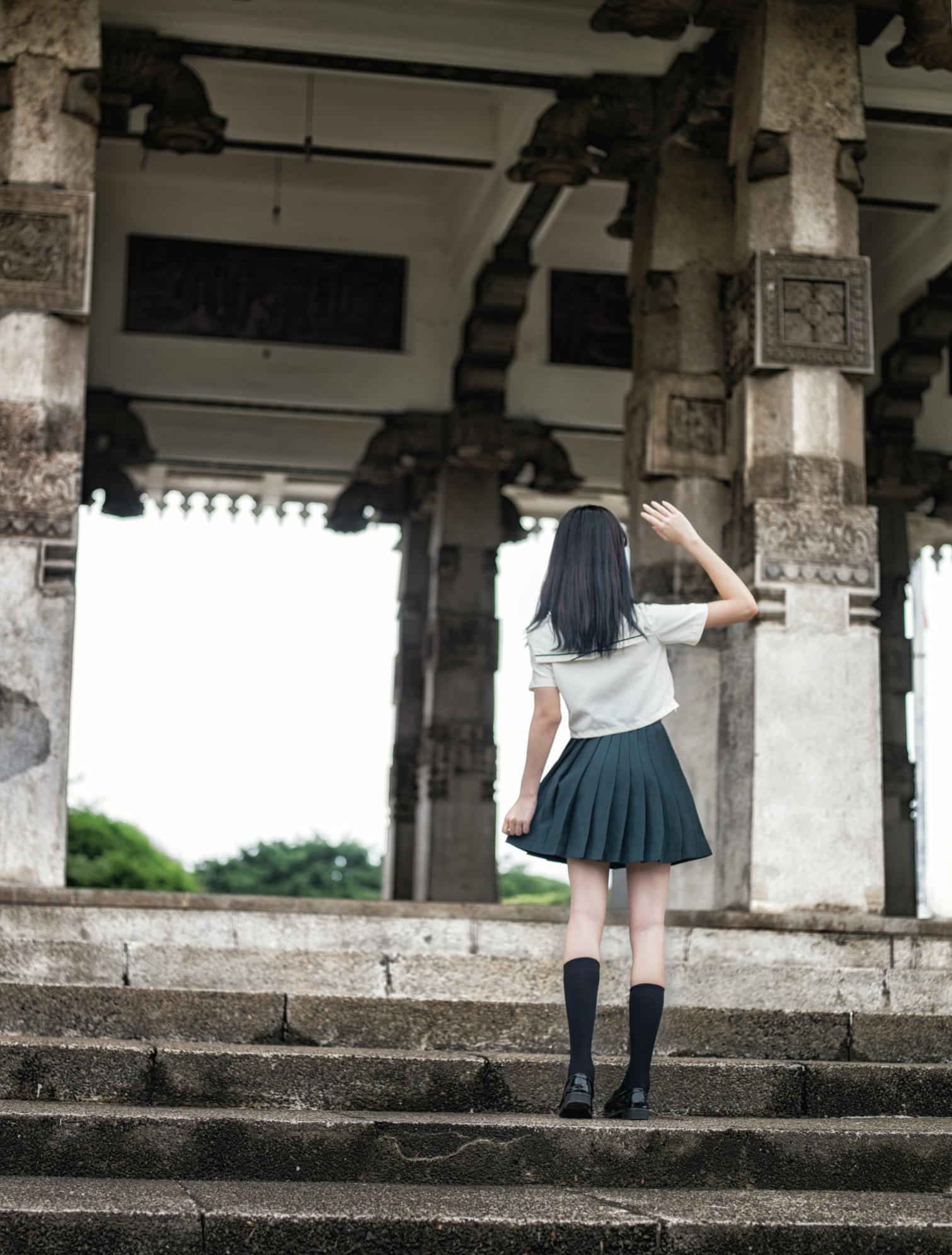 南桃Momoko NO.057 绿jk [14P-27MB]_第1集