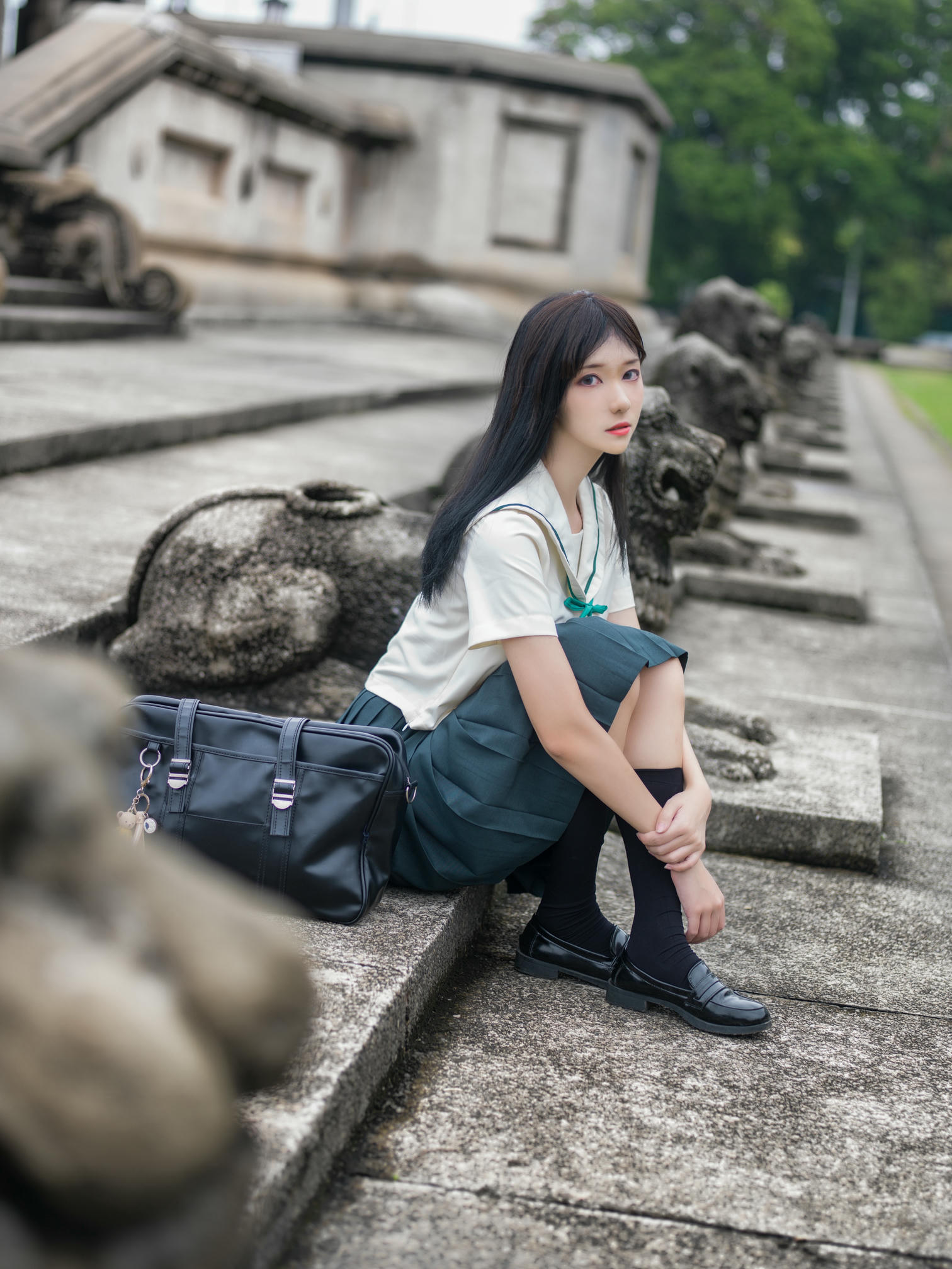 南桃Momoko NO.057 绿jk [14P-27MB]_第1集