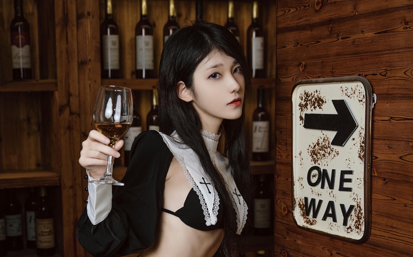 南桃Momoko NO.063 酒味女人 黑修女 福利向 [22P-40MB]_第1集