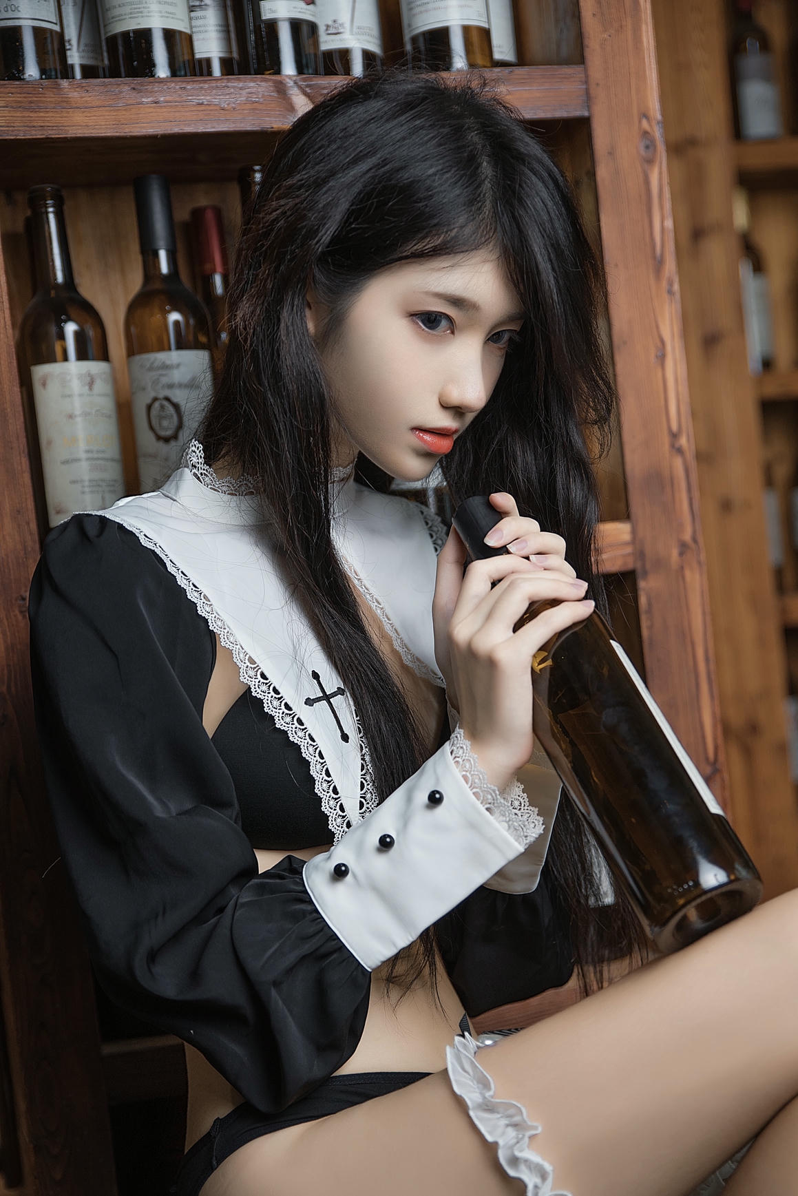 南桃Momoko NO.063 酒味女人 黑修女 福利向 [22P-40MB]_第1集