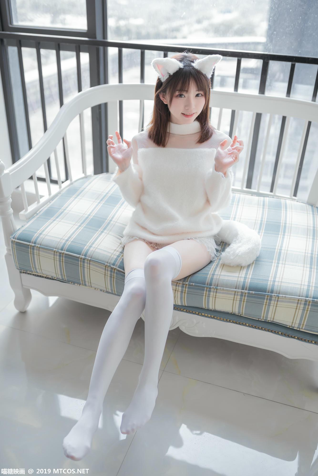 [喵糖映画] VOL.027 Kitaro_绮太郎 白喵女友[41P／189MB]_第2集