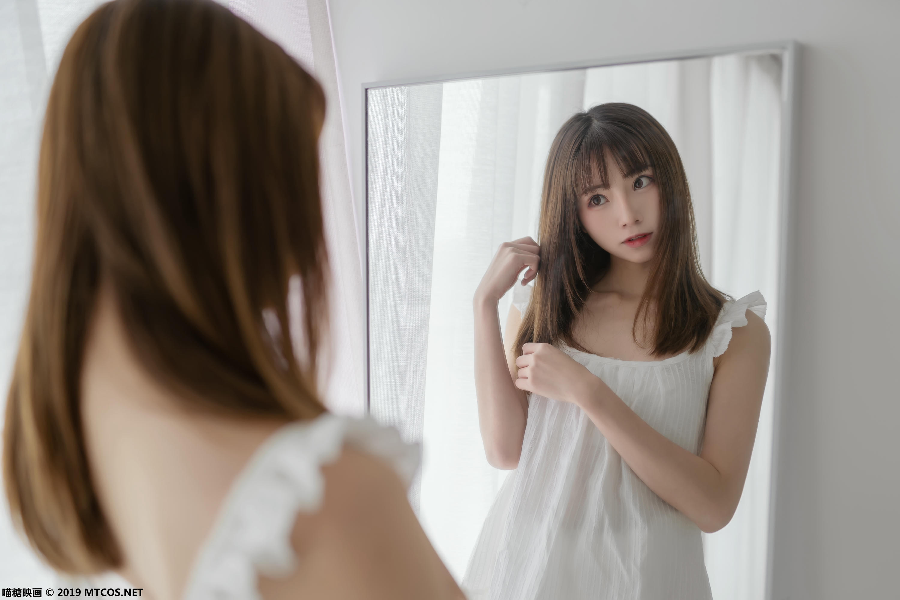 [喵糖映画] VOL.056 Kitaro_绮太郎 白色睡衣[45P／309MB]_第1集