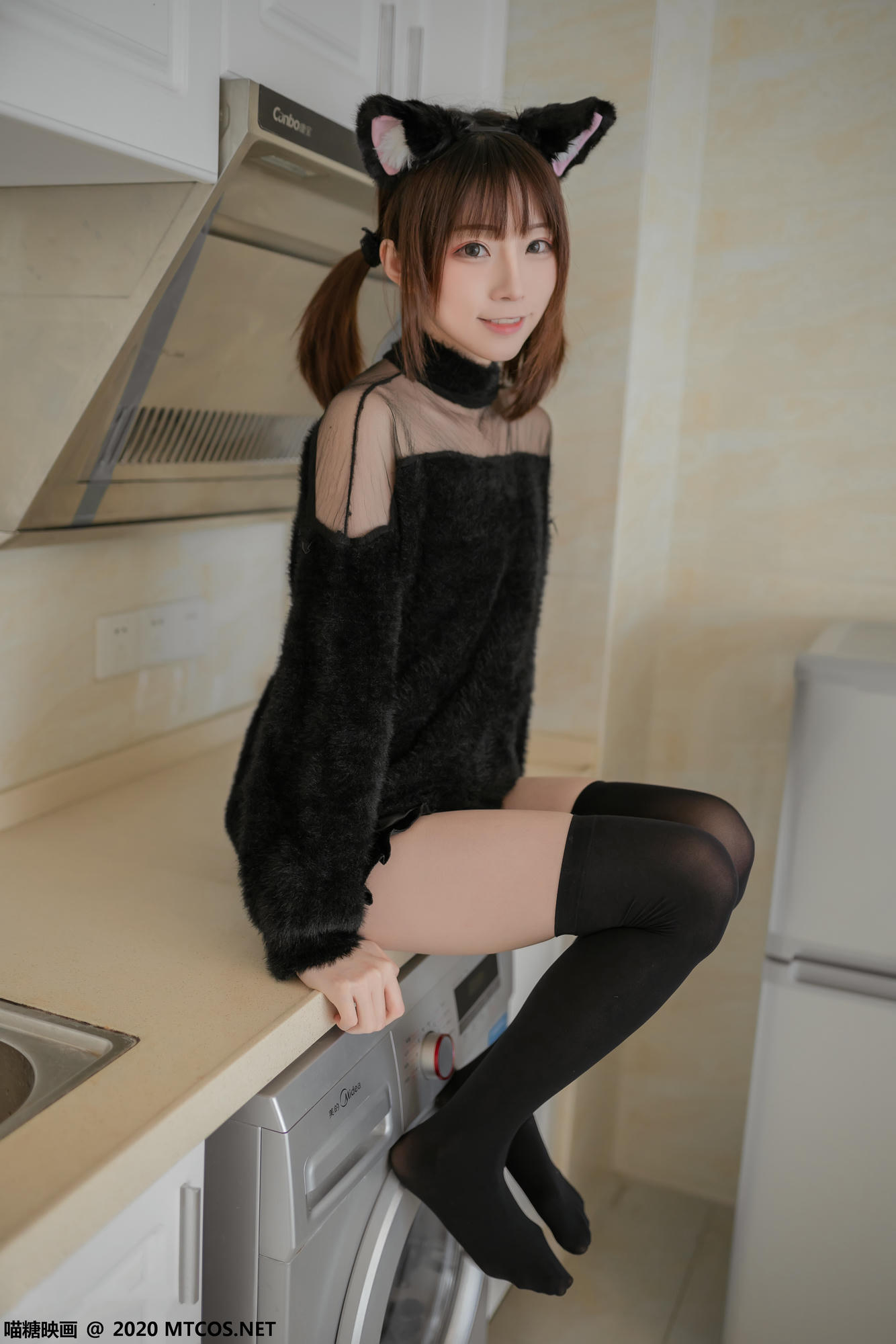 [喵糖映画] VOL.081 Kitaro_绮太郎 黑喵女友[45P／195MB]_第1集