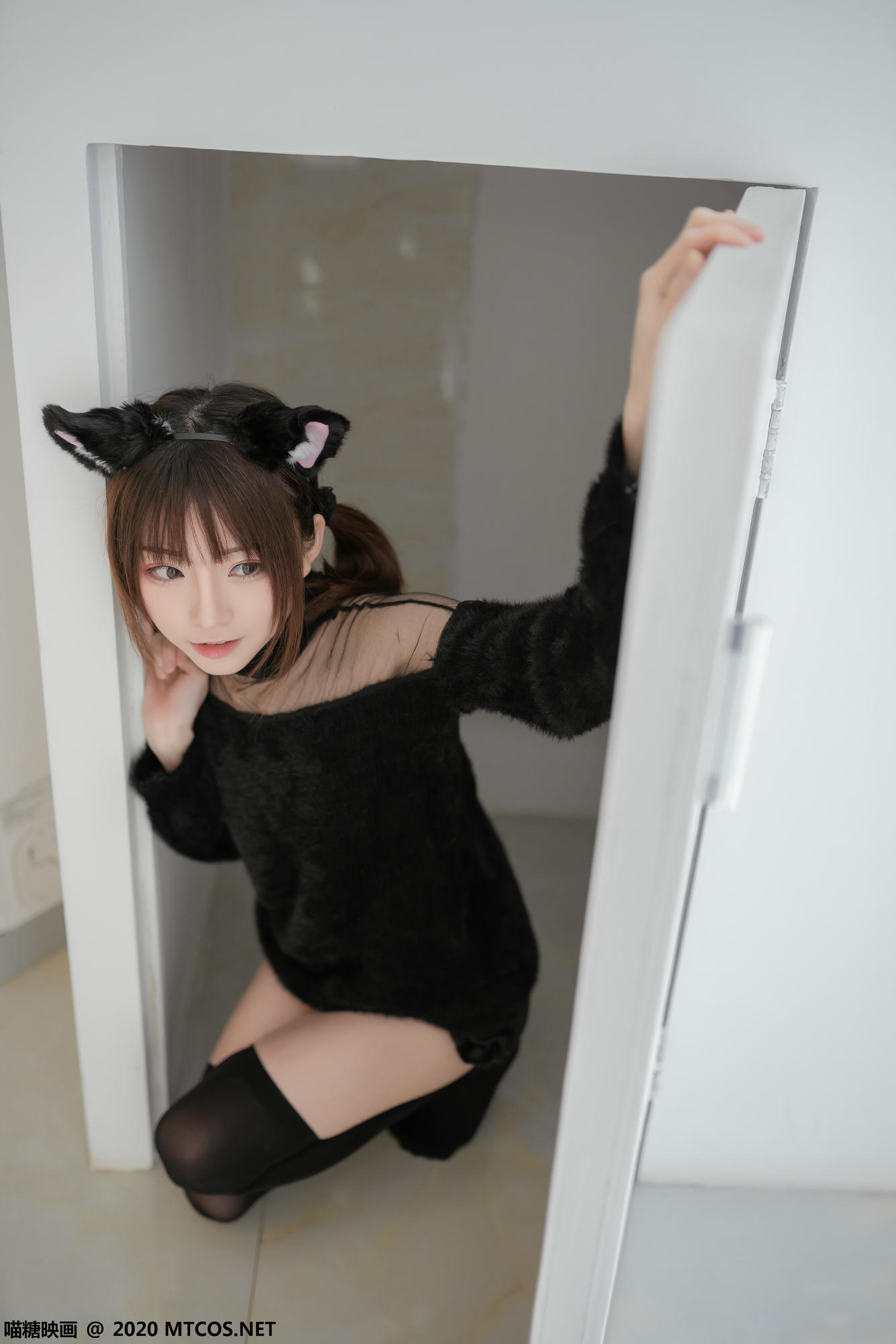 [喵糖映画] VOL.081 Kitaro_绮太郎 黑喵女友[45P／195MB]_第2集