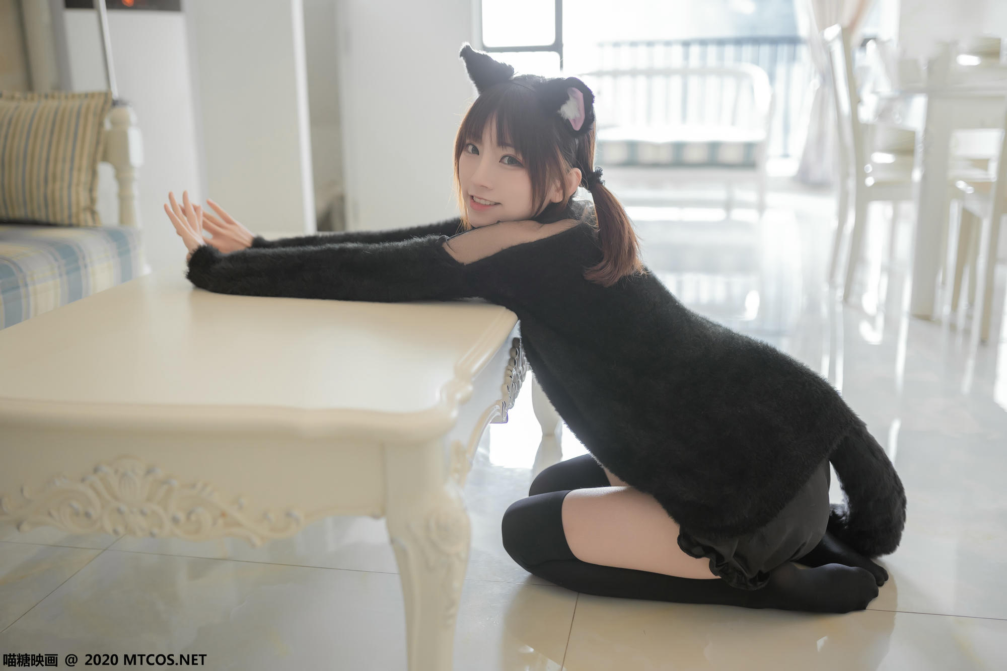 [喵糖映画] VOL.081 Kitaro_绮太郎 黑喵女友[45P／195MB]_第2集