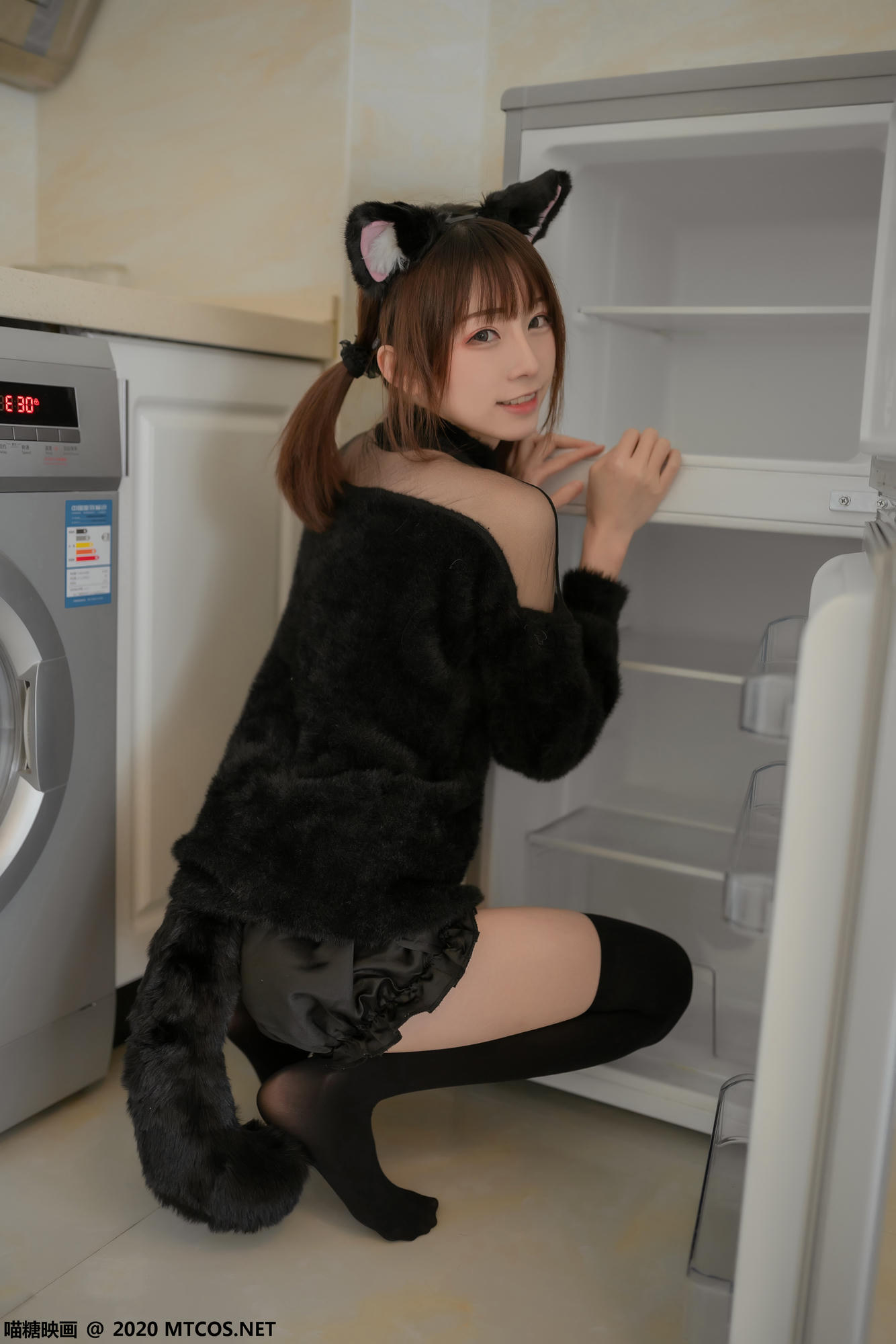 [喵糖映画] VOL.081 Kitaro_绮太郎 黑喵女友[45P／195MB]_第1集