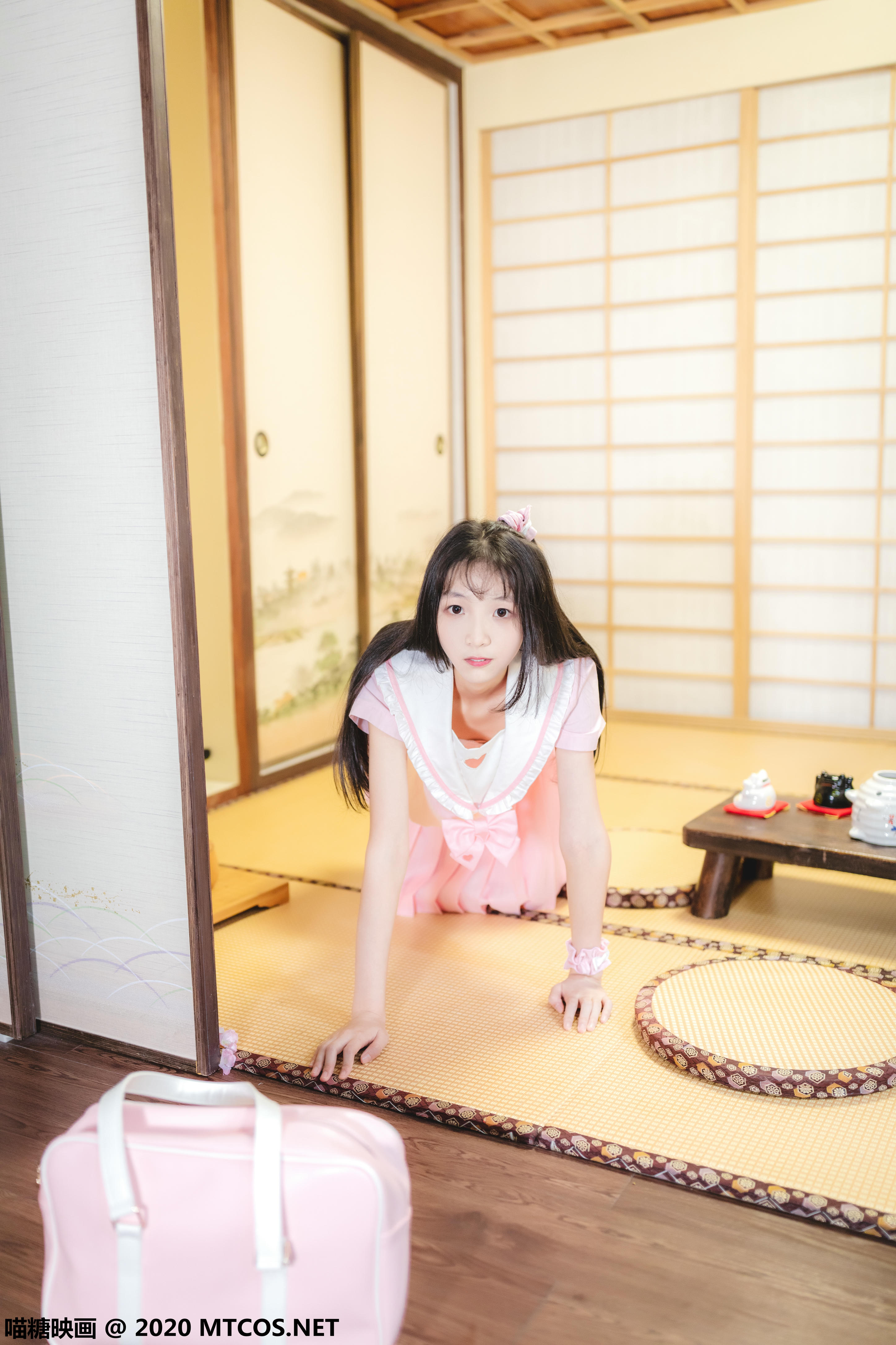 [喵糖映画] VOL.087 日系粉色JK[41P／816MB]_第2集