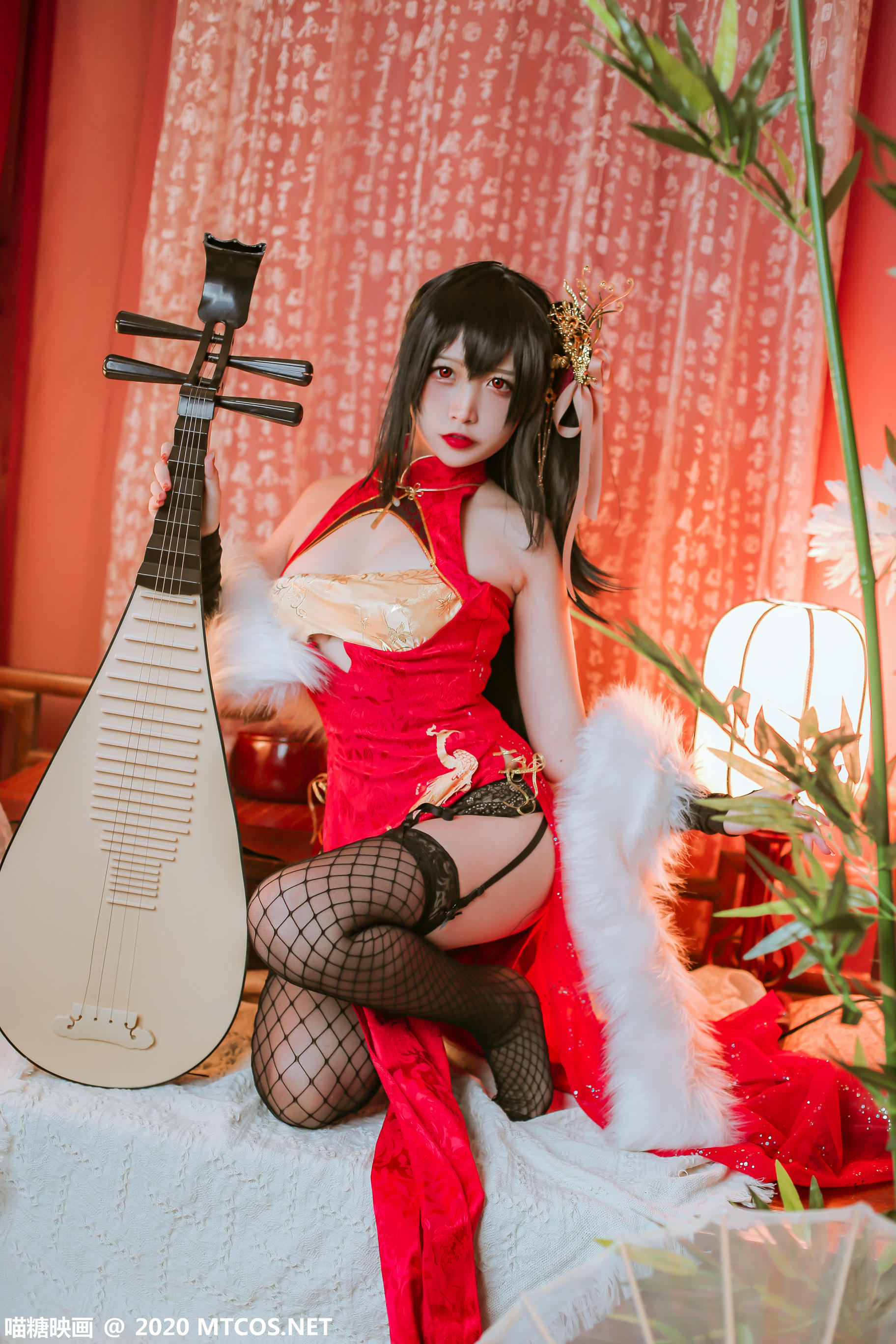 [喵糖映画] HML.018 碧蓝大凤旗袍[41P／592M]_第1集