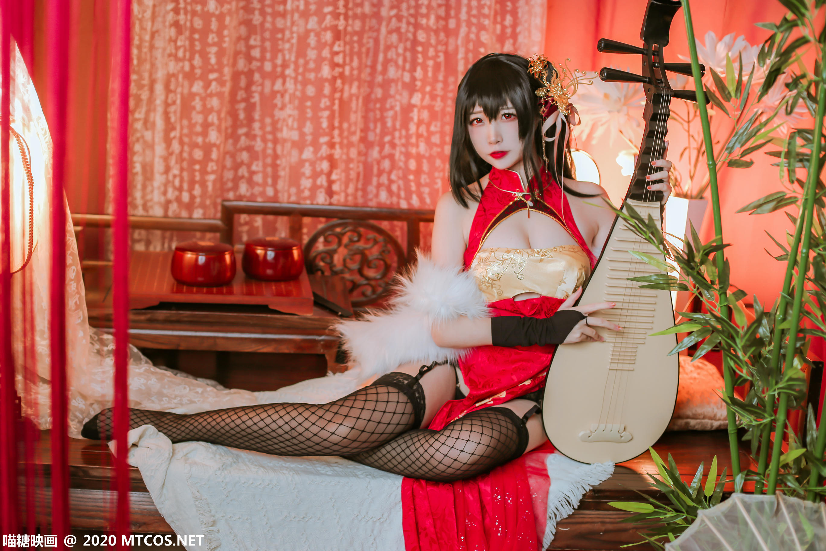 [喵糖映画] HML.018 碧蓝大凤旗袍[41P／592M]_第1集