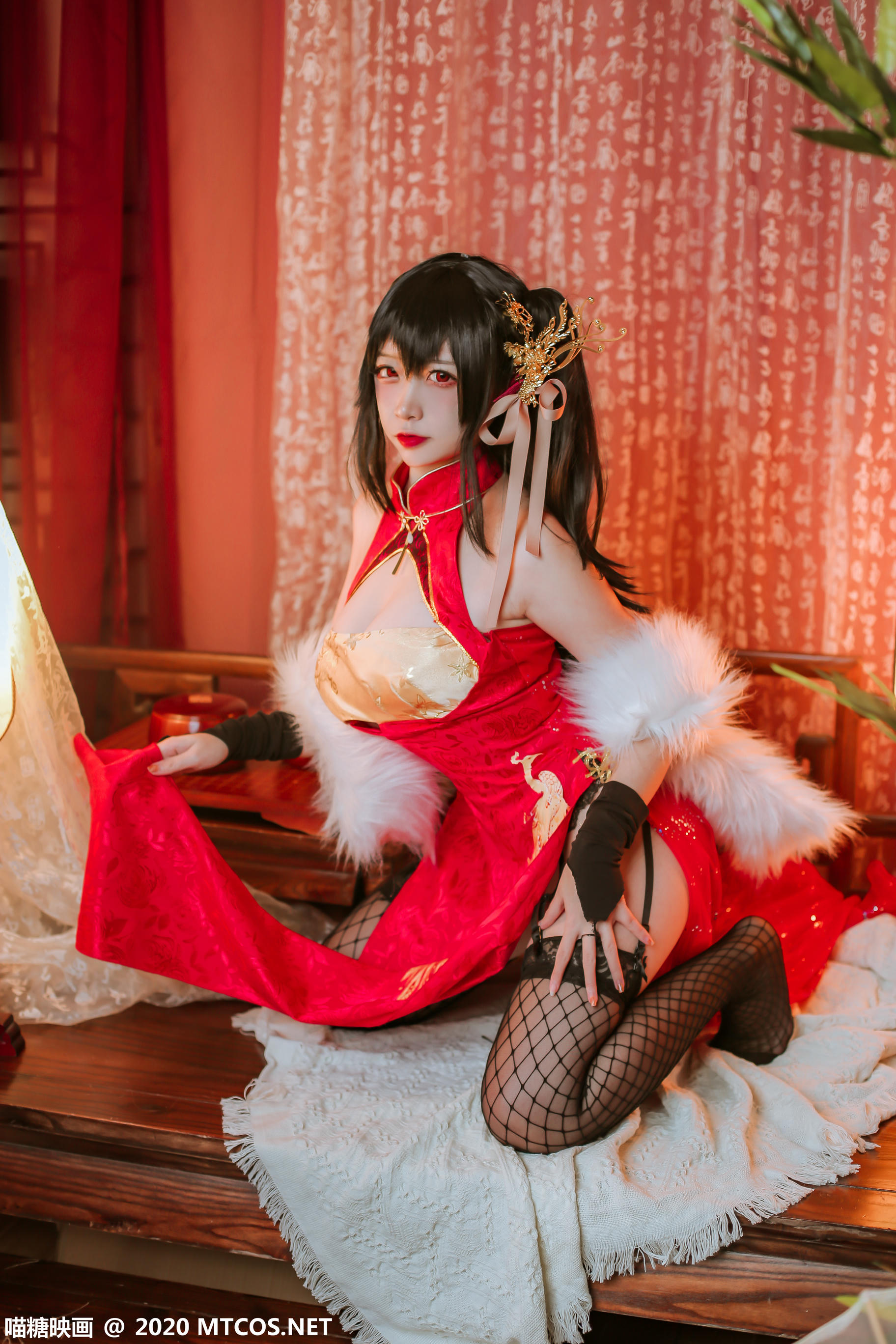 [喵糖映画] HML.018 碧蓝大凤旗袍[41P／592M]_第2集