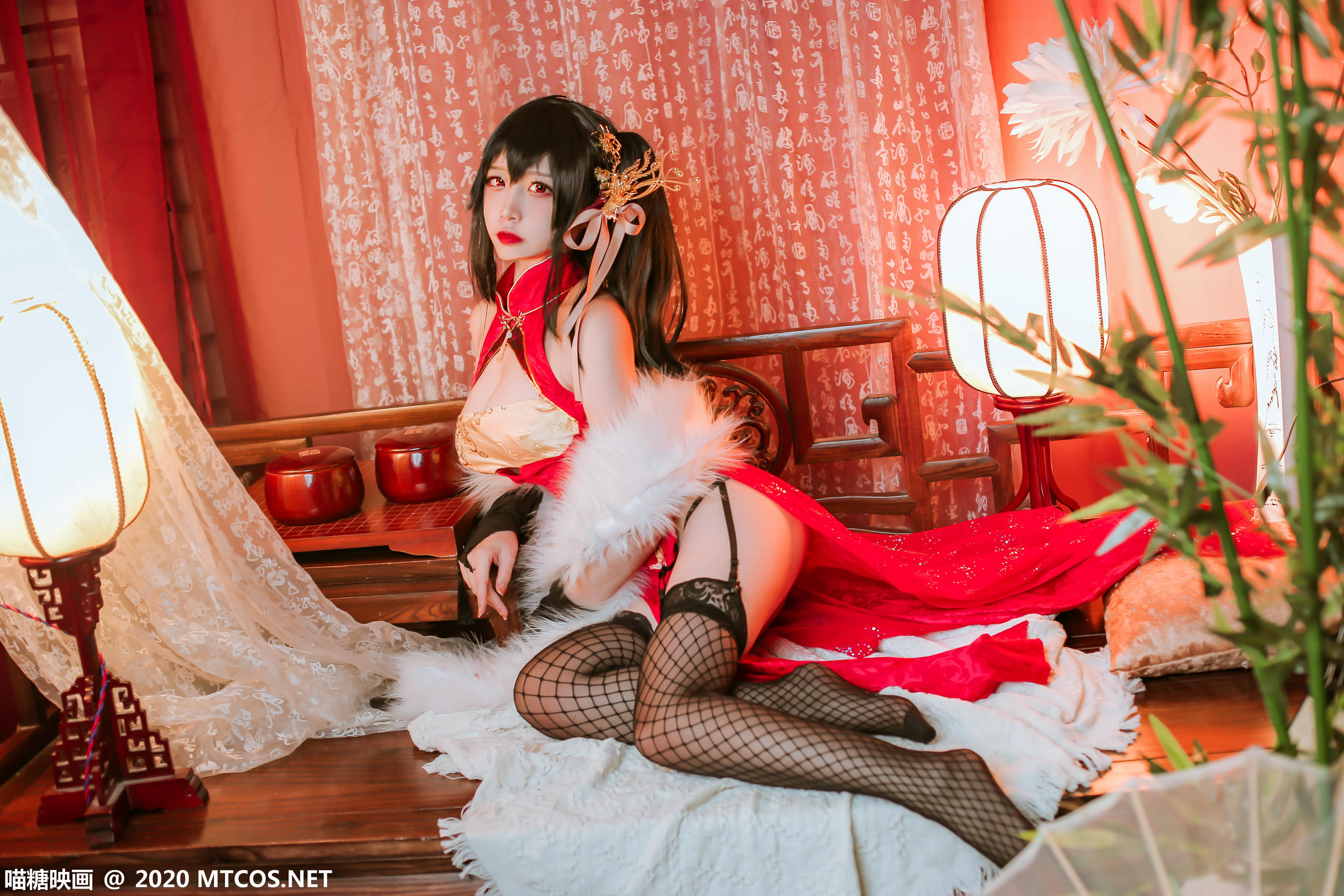 [喵糖映画] HML.018 碧蓝大凤旗袍[41P／592M]_第2集