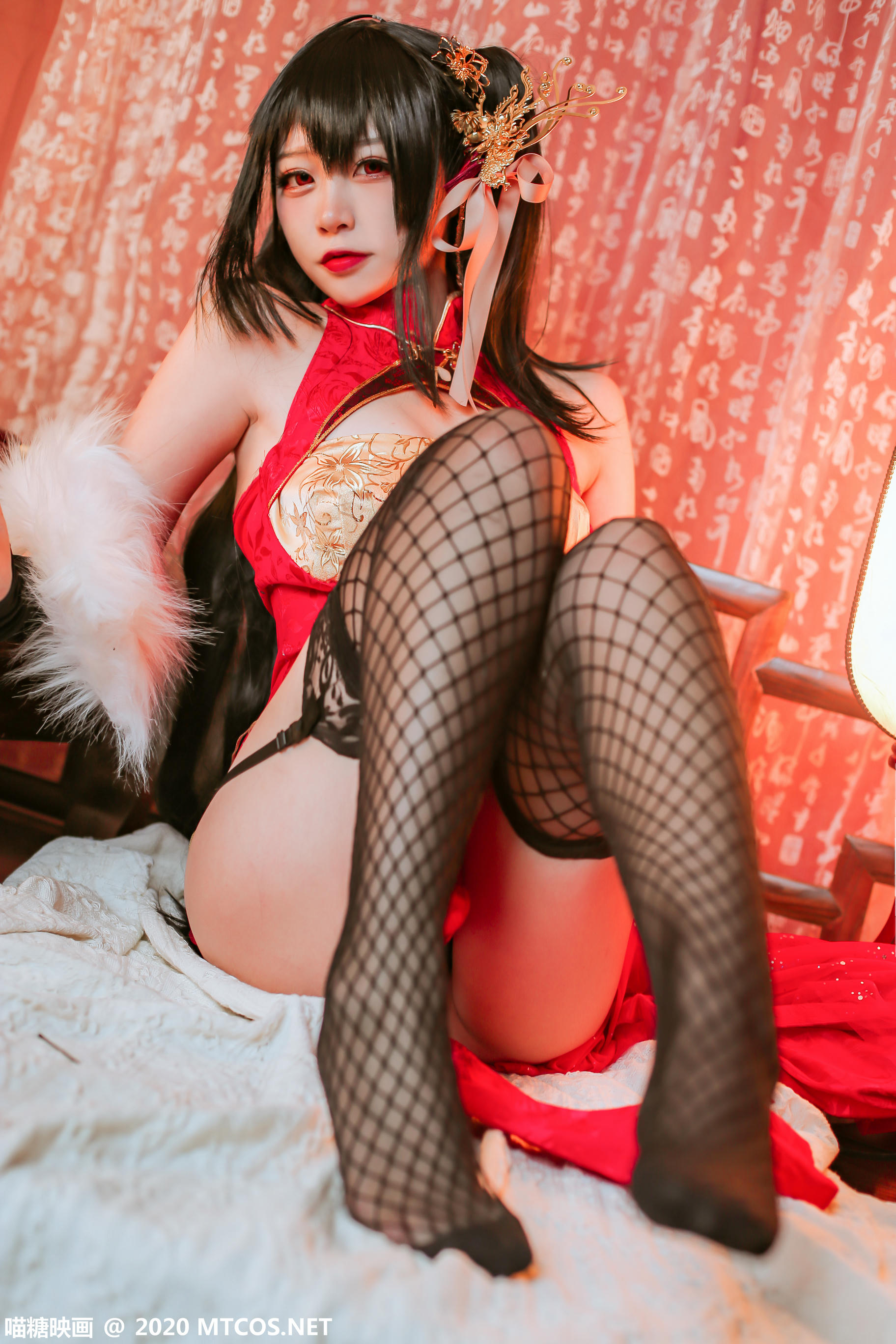 [喵糖映画] HML.018 碧蓝大凤旗袍[41P／592M]_第2集